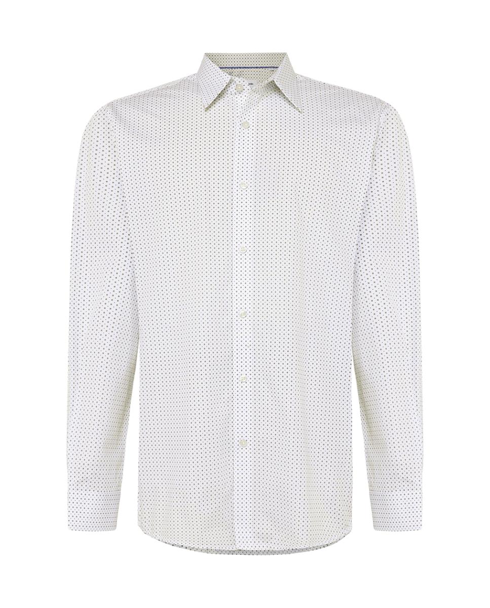 Camisa Modern Fit com Micro Fantasia Azul-claro-5