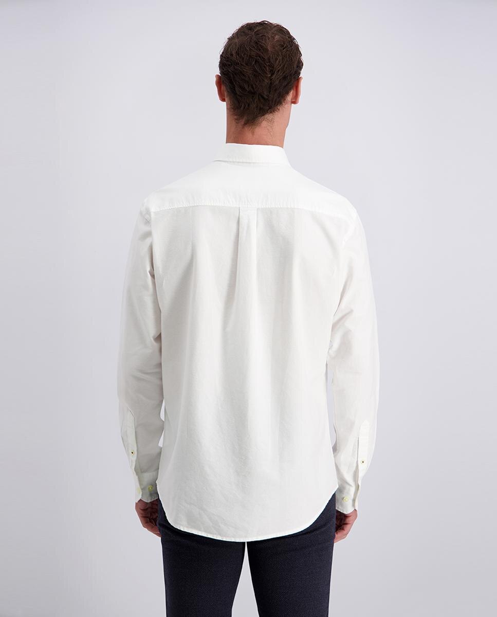 Camisa oxford de hombre modern fit lisa bolsillo botton down - Pierre Cardin - Blanco Blanco-2