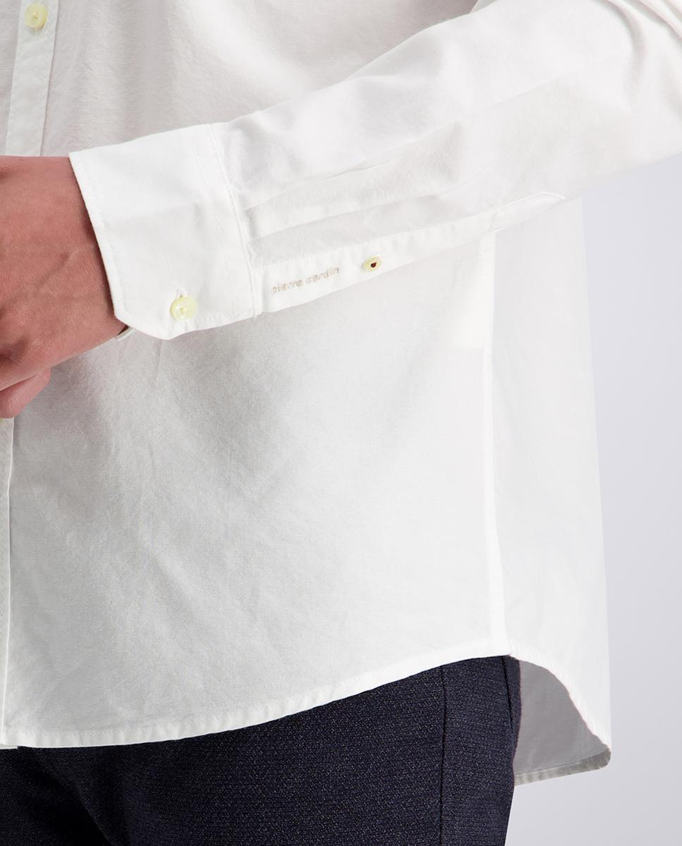 Camisa oxford de hombre modern fit lisa bolsillo botton down - Pierre Cardin - Blanco Blanco-4