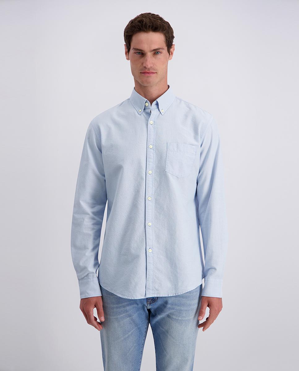 Imagem 0 de Camisa Oxford Modern Fit Lisa com Bolso Button Down