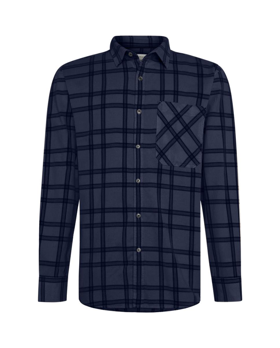 Imagem 0 de Camisa Modern Fit de Bombazina aos Quadrados Tipo Janela Aberta