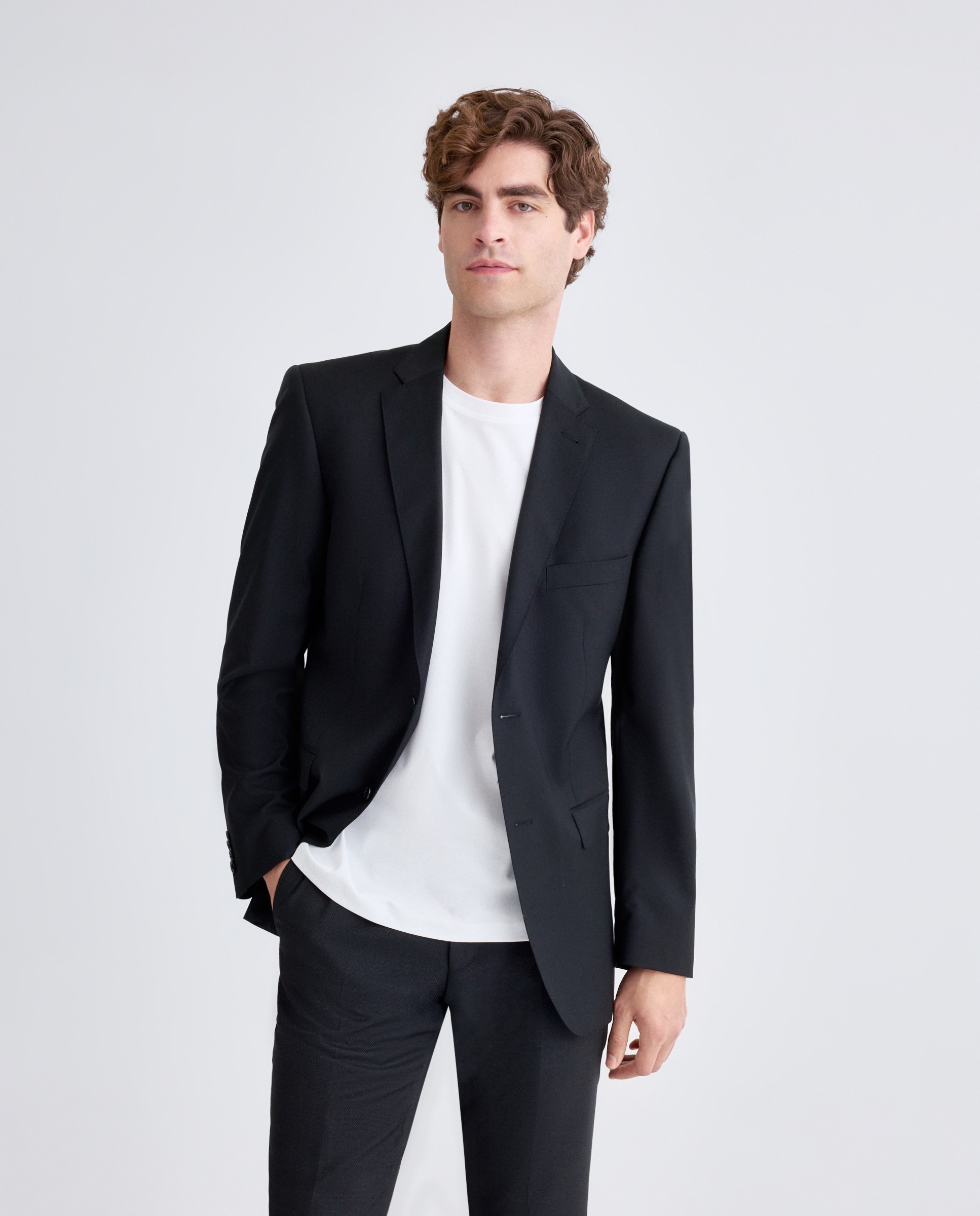 Imagem 0 de Blazer formal regular liso preto