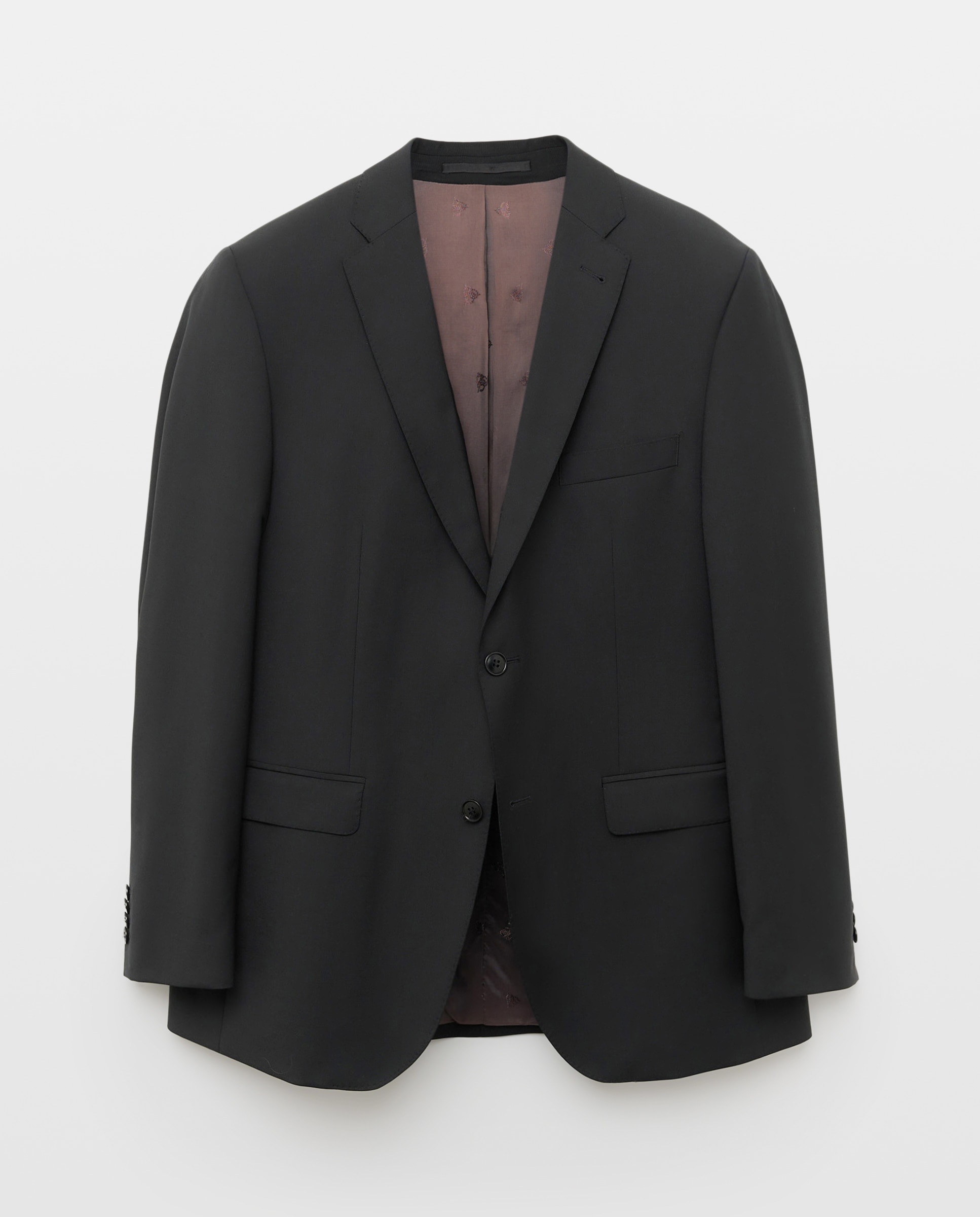 Blazer formal regular liso preto Preto-4