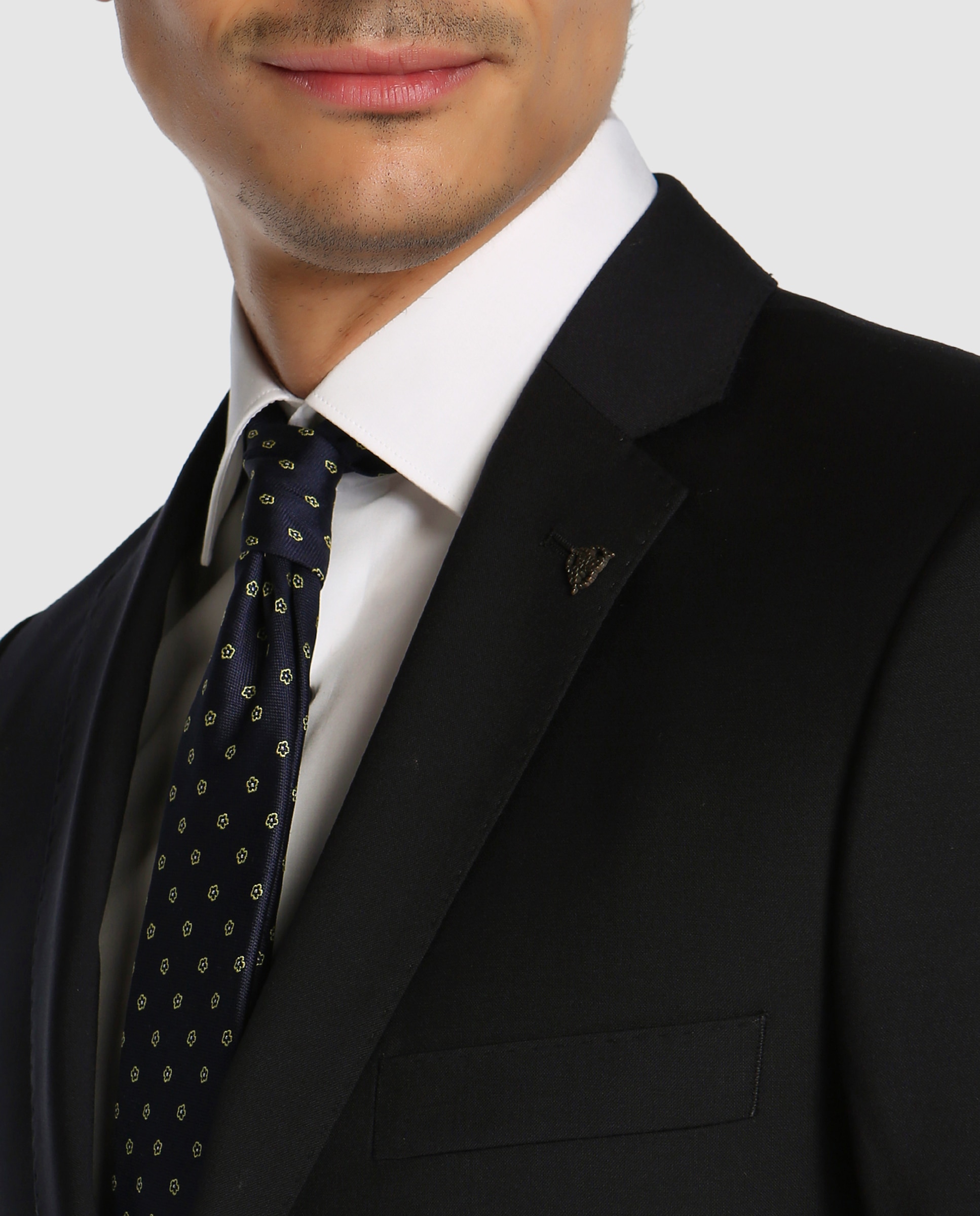 Blazer de homem Roy Robson regular liso azul Azul-marinho-3