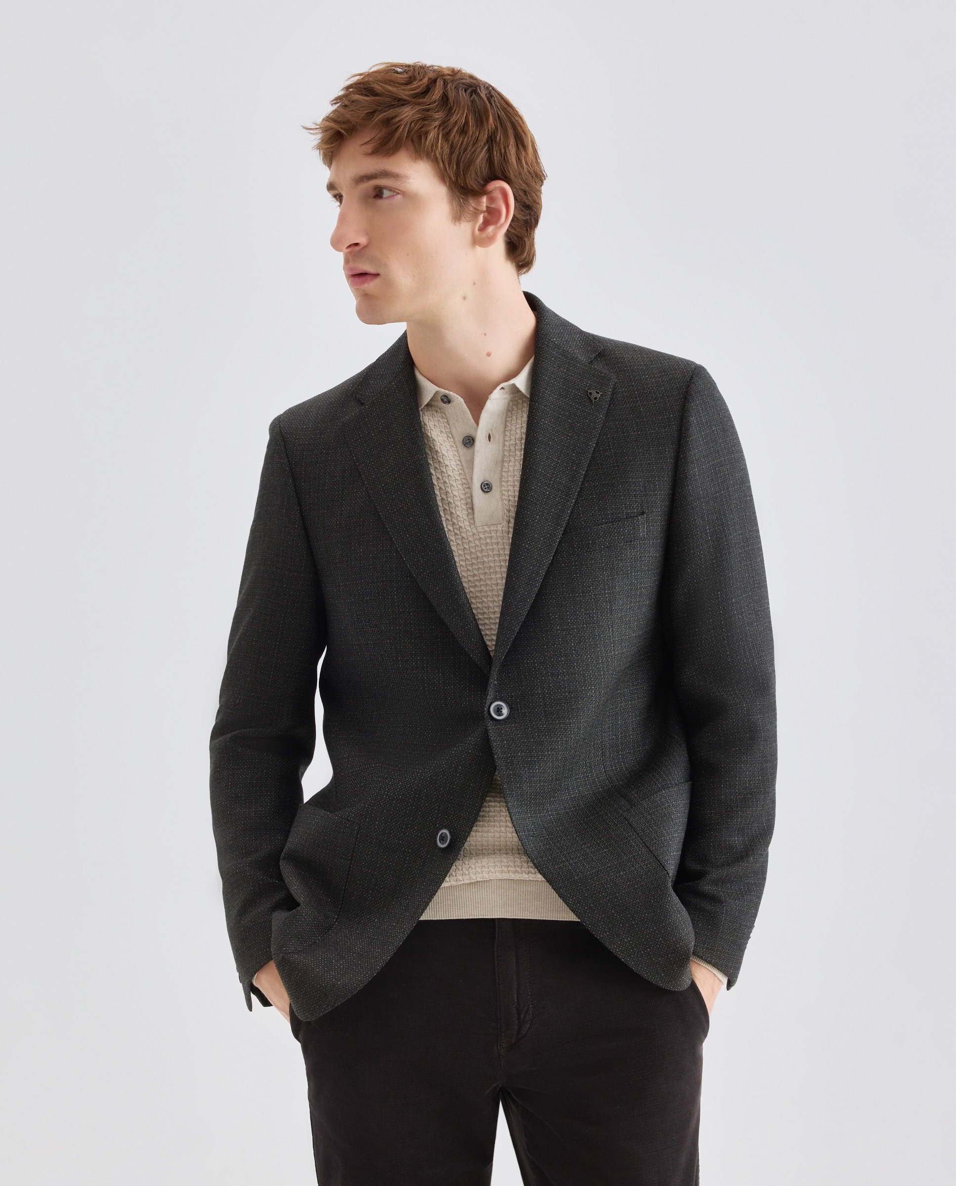 Imagen 1 de Americana masculina elegante y moderna Verde oscuro
