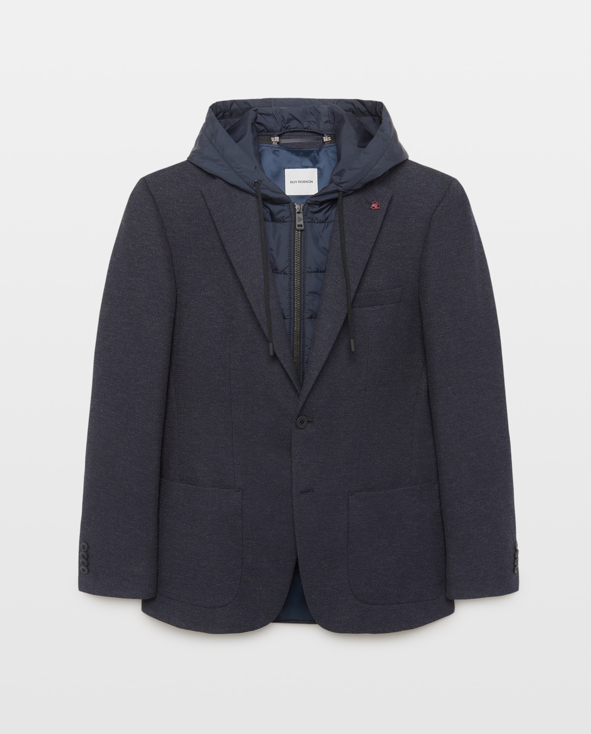Imagen 0 de Americana con capucha para hombre perfecta para cualquier ocasión Azul oscuro