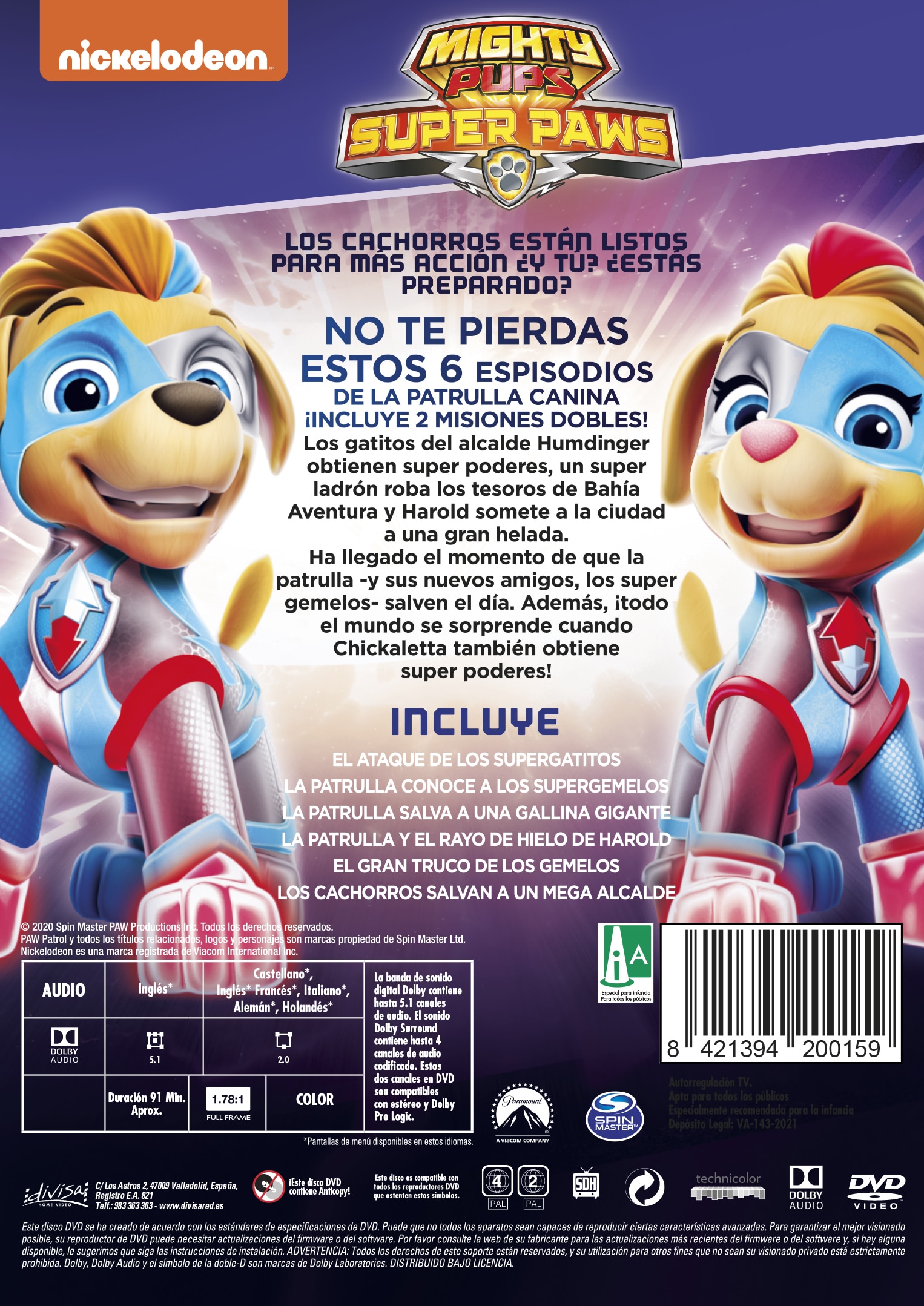 Paw Patrol 24: Mighty Pups Super Paws (DVD) 2
