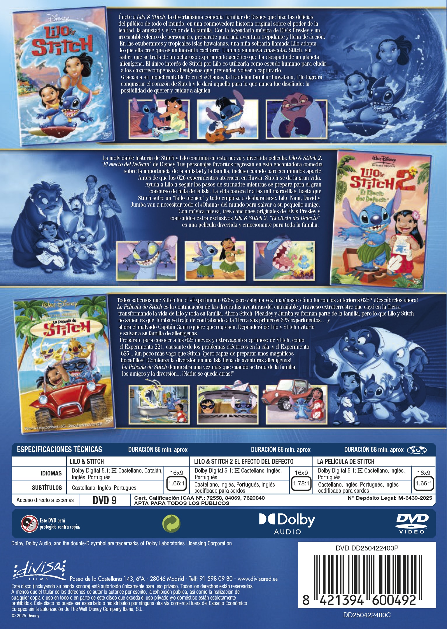 Lilo & Stitch: Colección 3 películas (DVD) 2