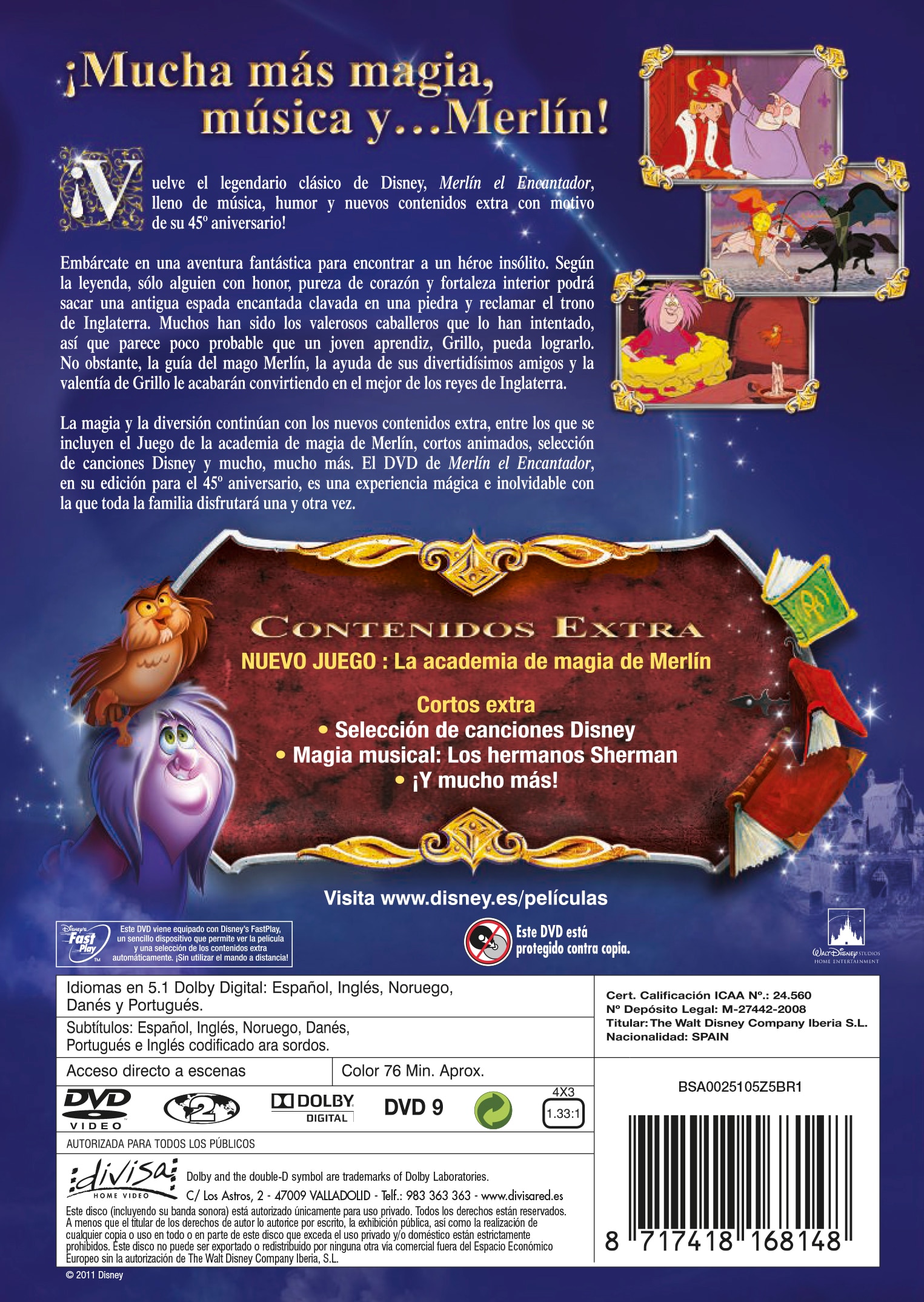 Merlín, el encantador. Edición Especial 45 aniversario (DVD) 2