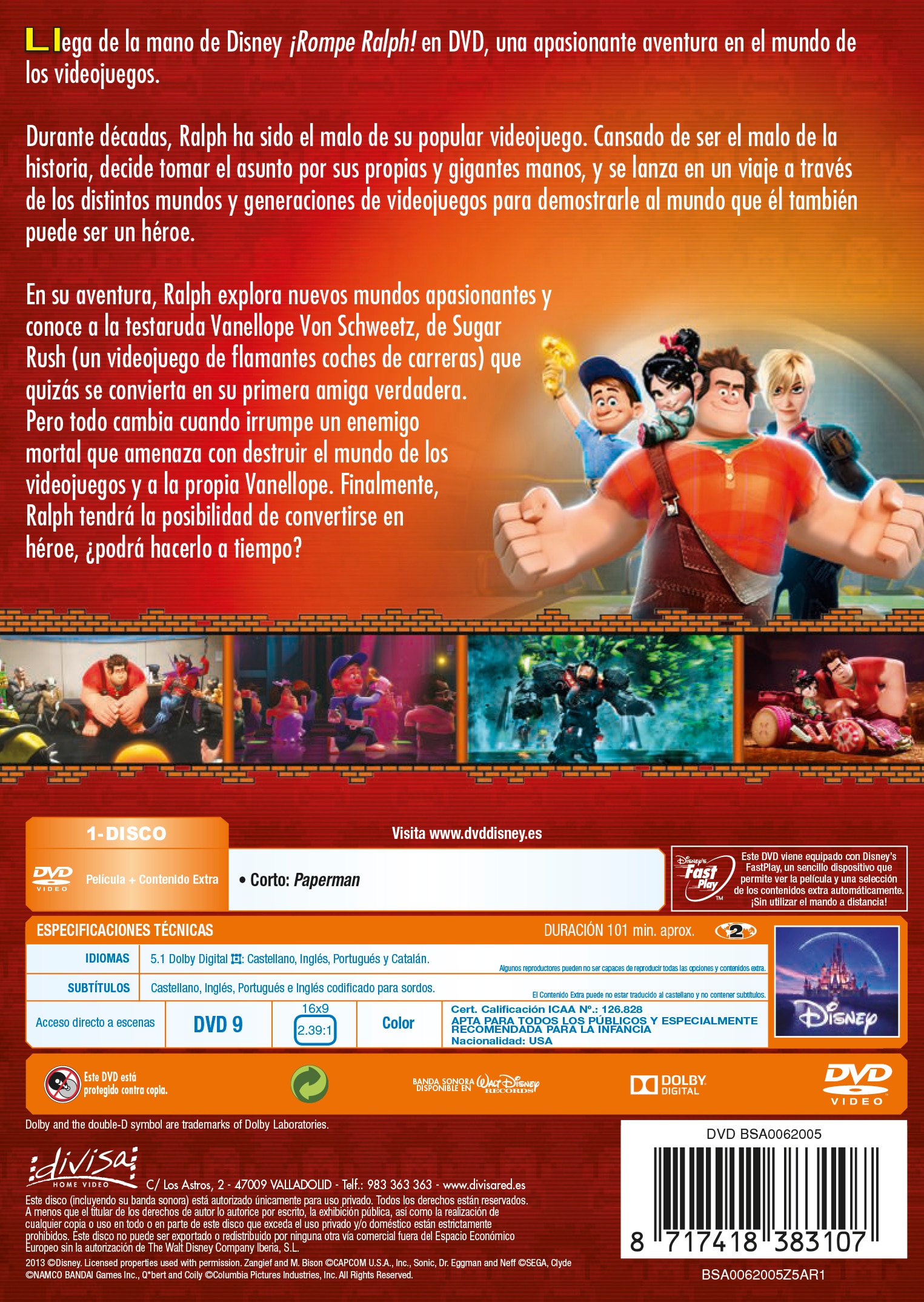 ¡Rompe Ralph! (DVD) 2