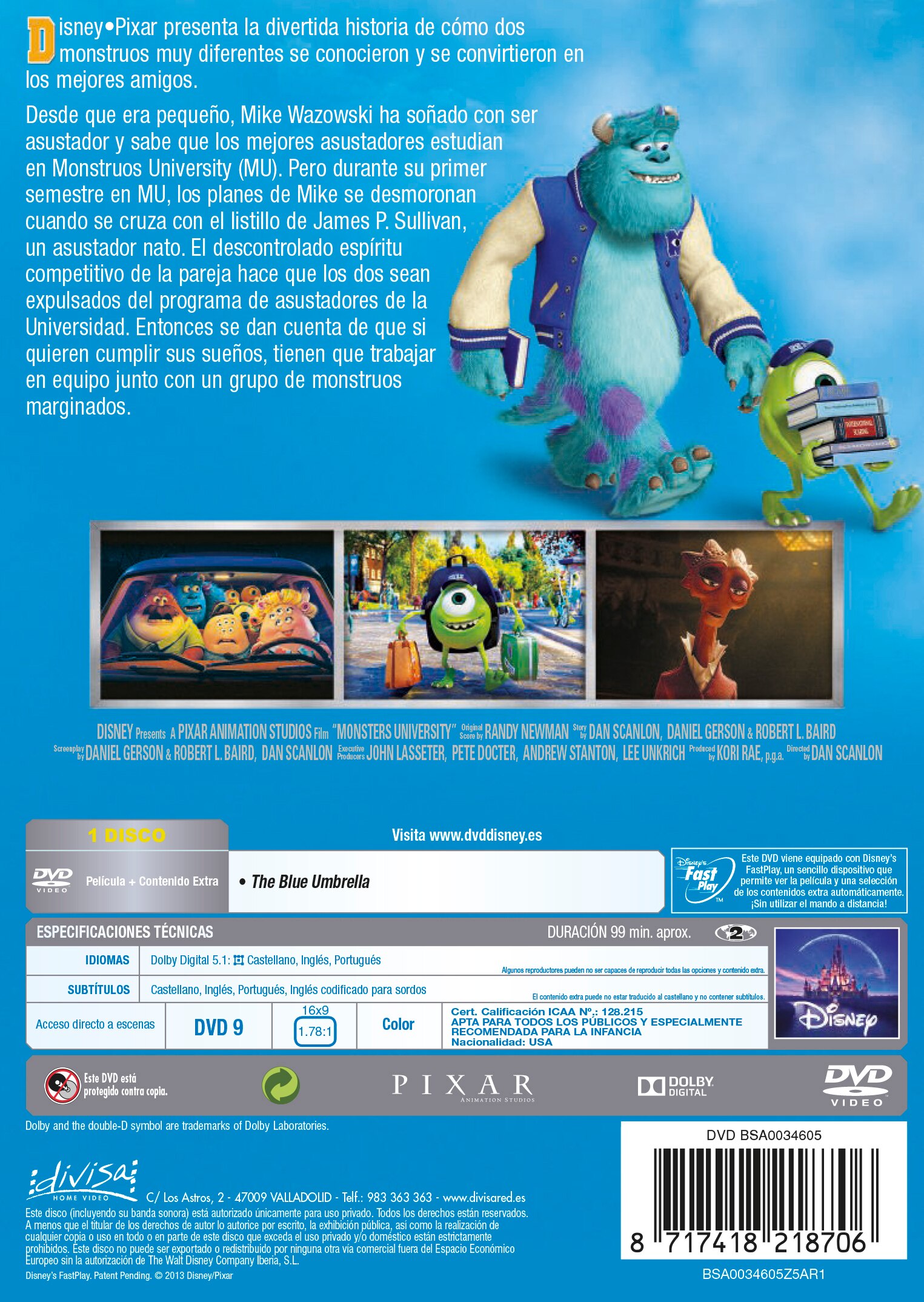 Monstruos University (DVD) 2
