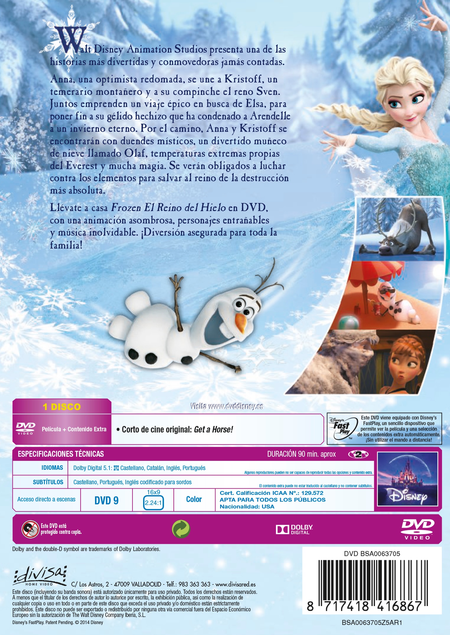 Frozen: El reino del hielo (DVD) 2