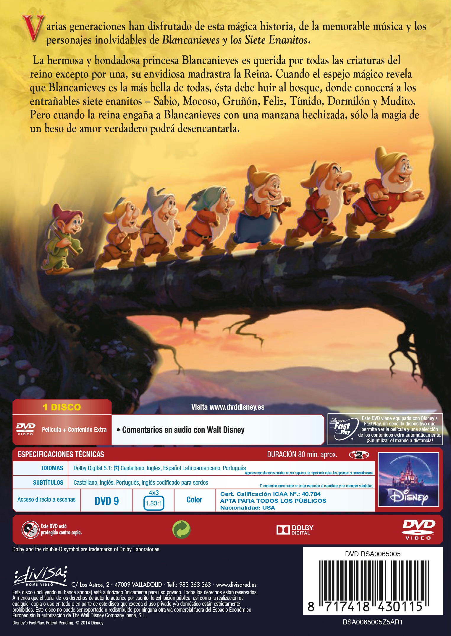 Blancanieves y los Siete Enanitos (DVD) 2