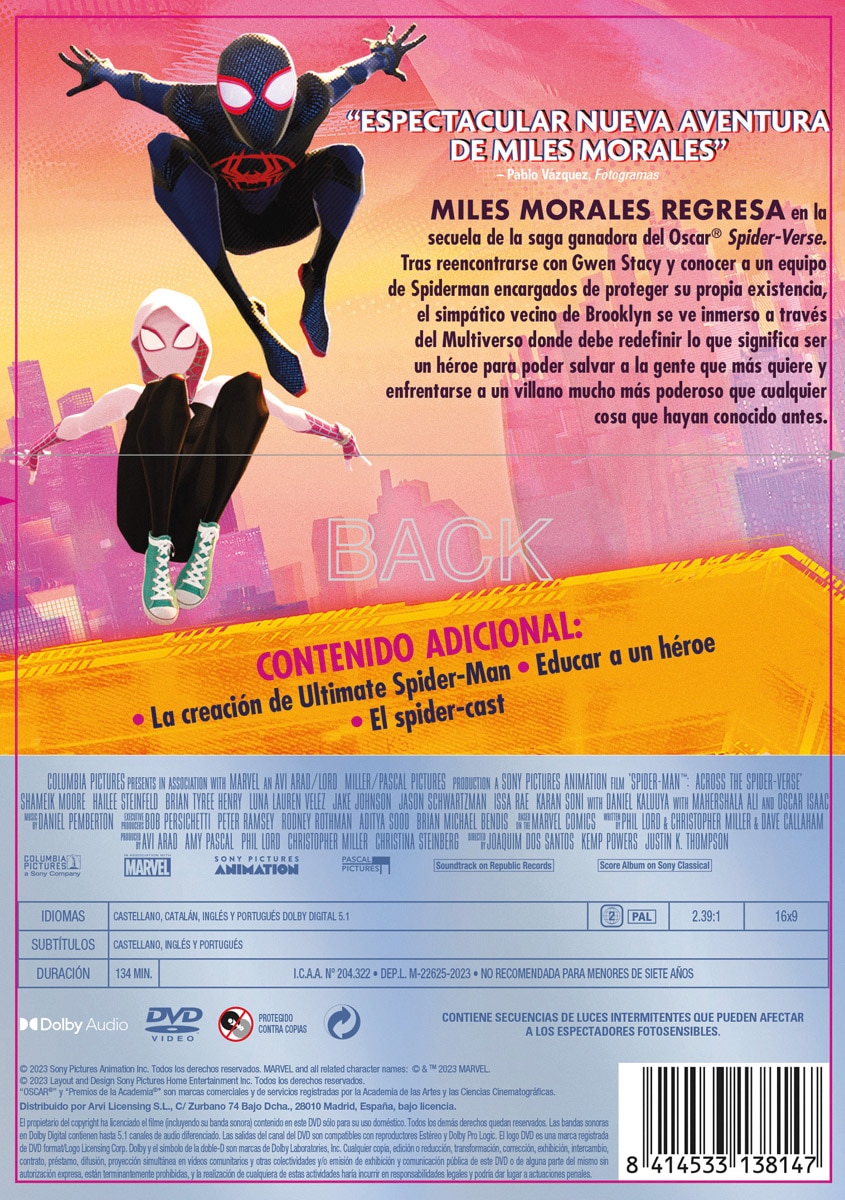 Spider-Man: Cruzando el multiverso (DVD) 2