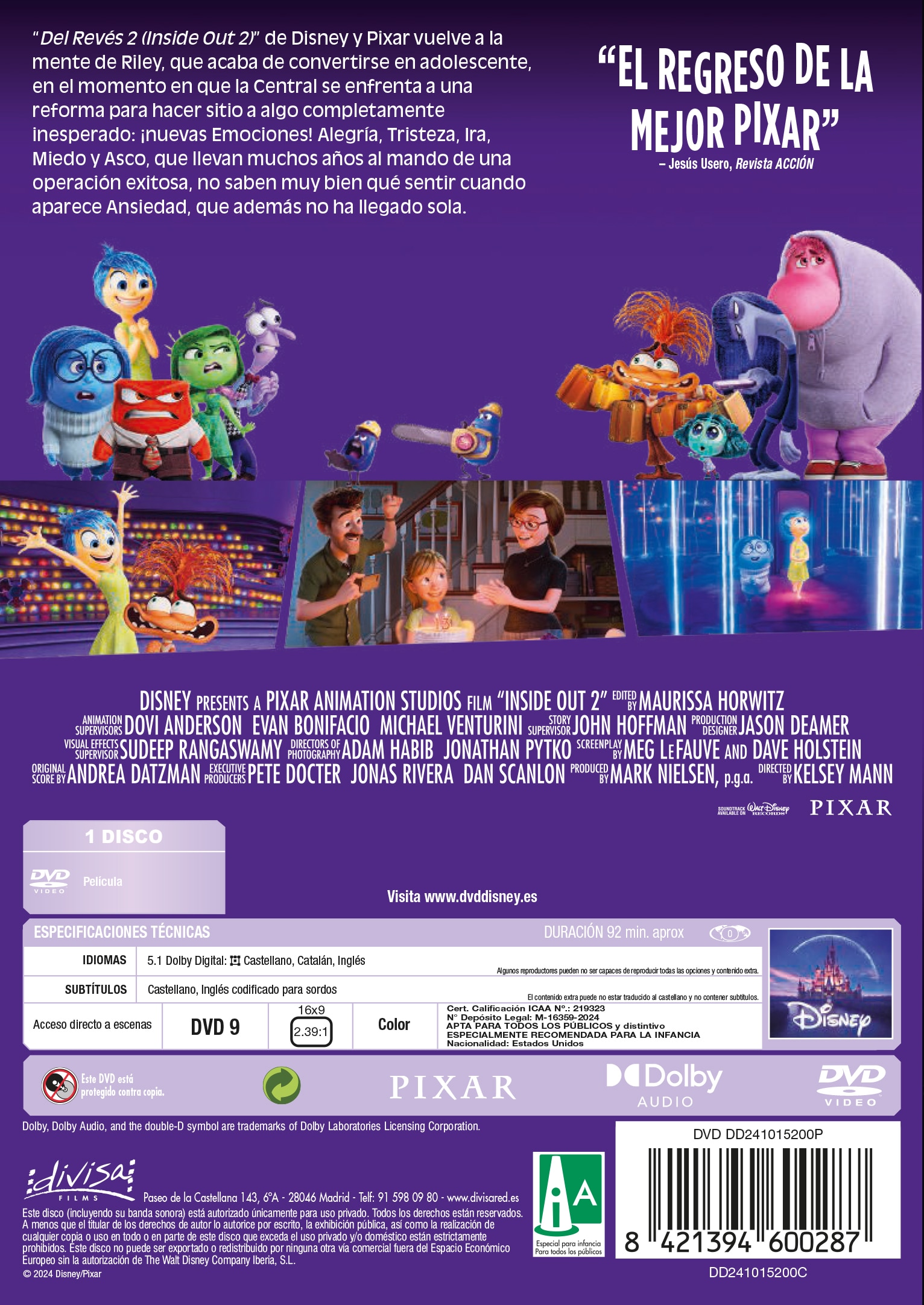 Del revés 2 (Inside out 2) (DVD) 2