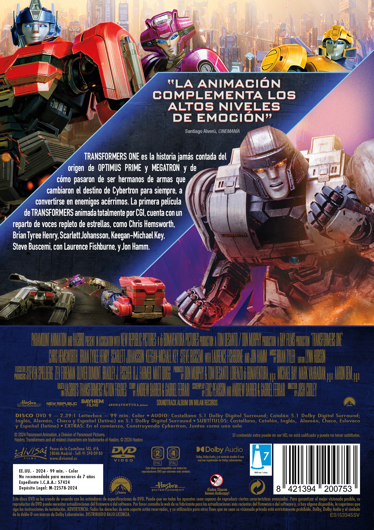 Transformers one (DVD) 2