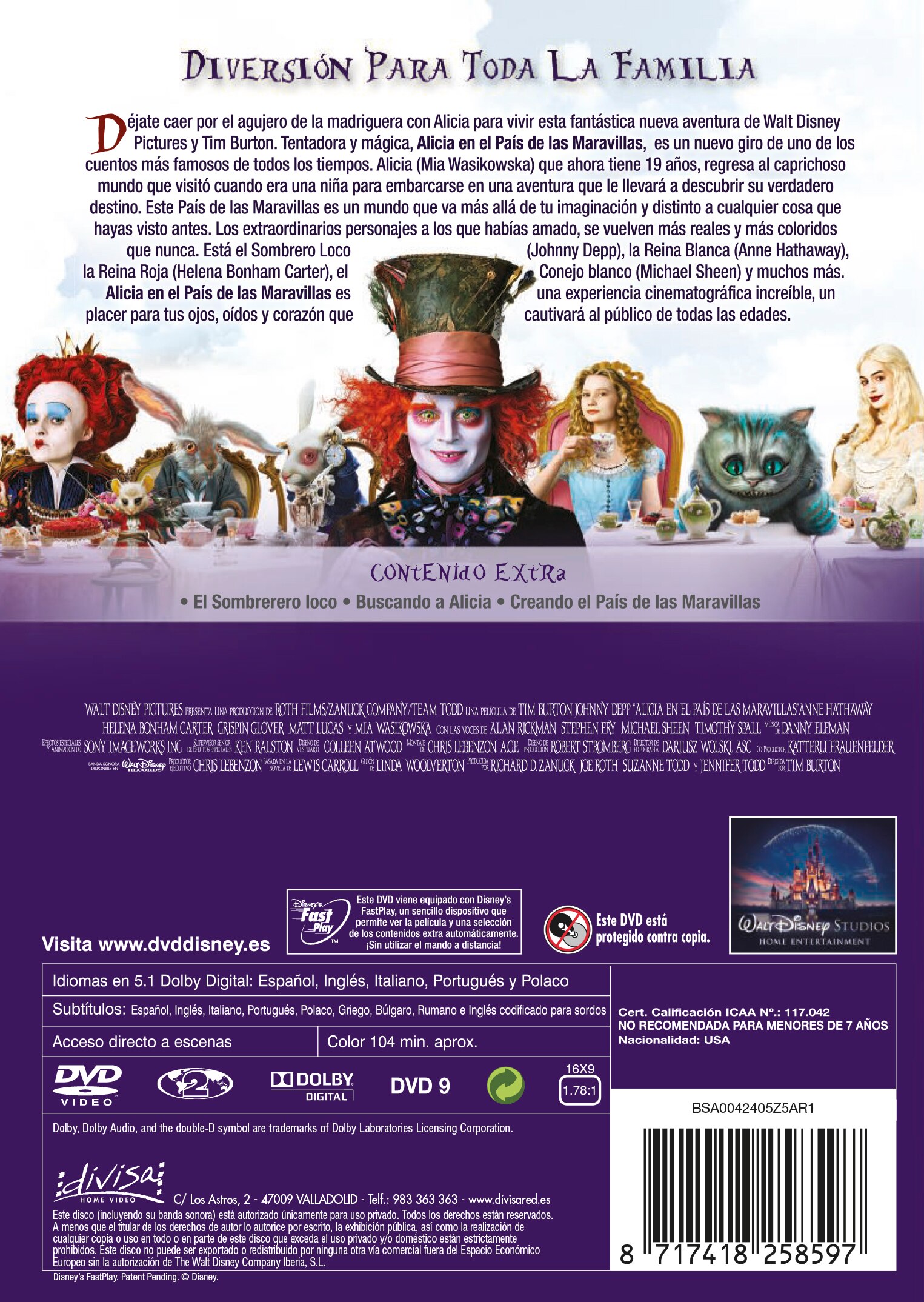 Alicia en el País de las Maravillas (DVD) 2