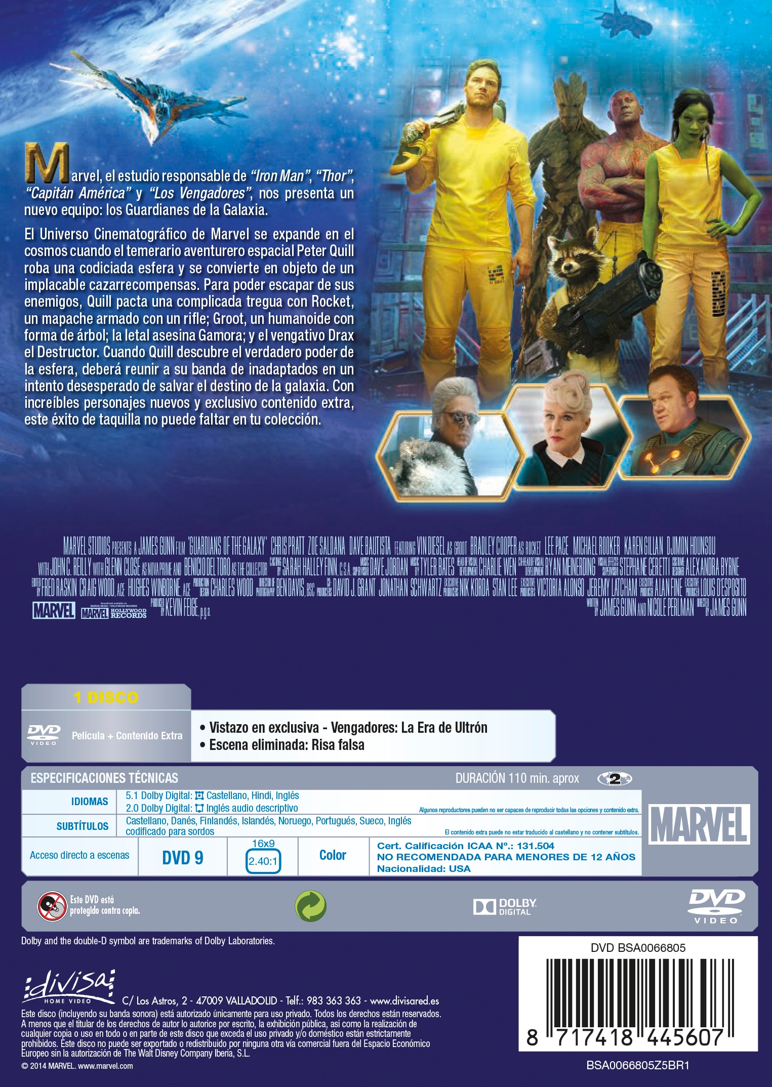 Guardianes de la Galaxia (DVD) 2