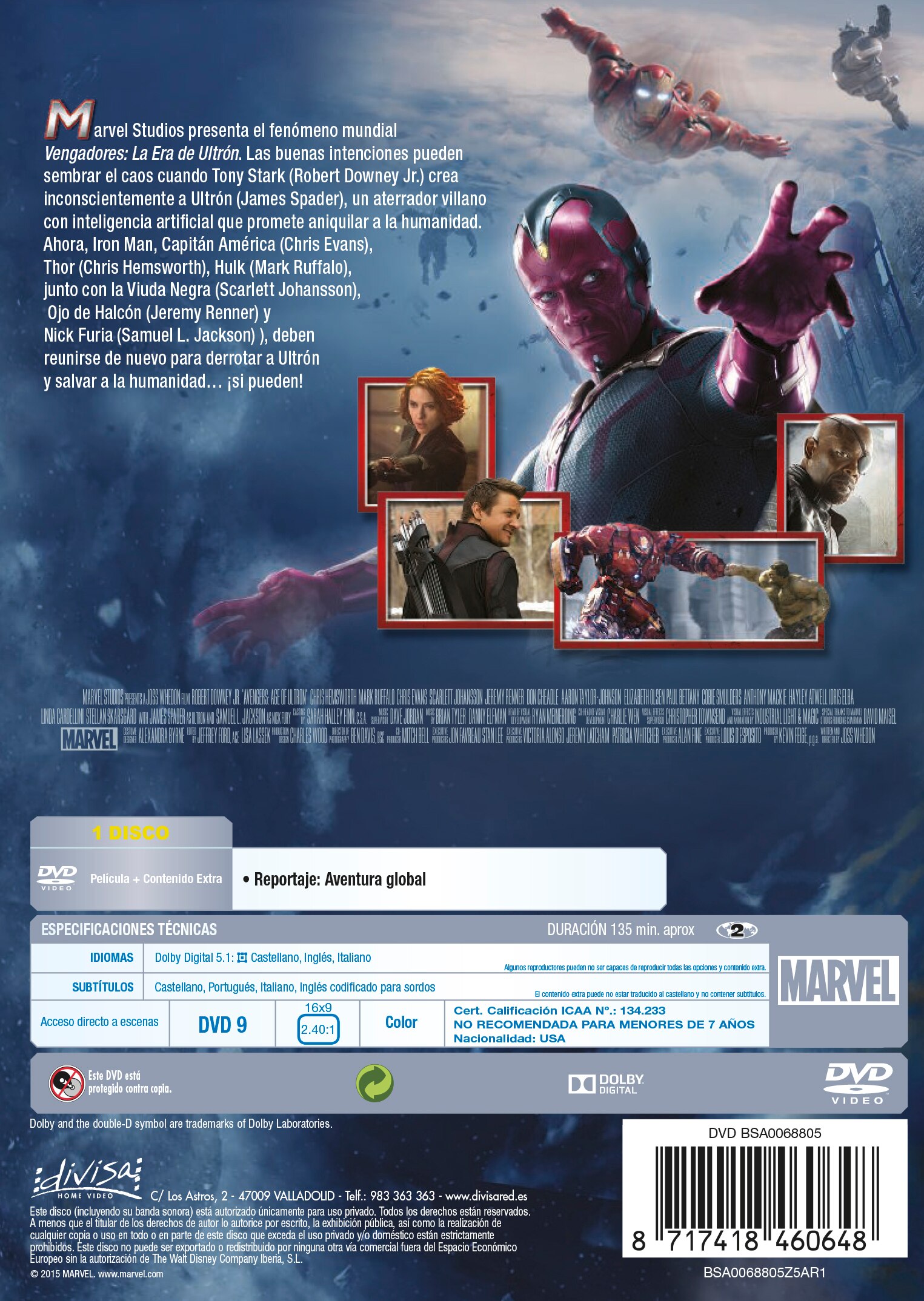 Los Vengadores: La Era De Ultrón (DVD) 2