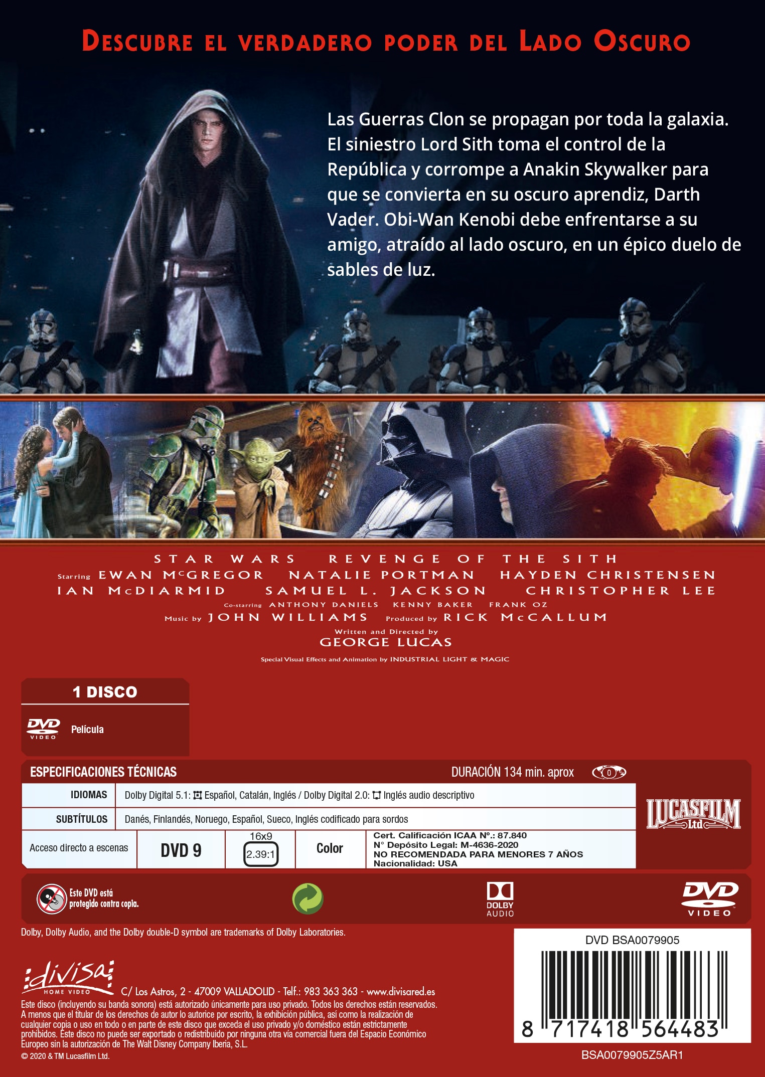 Stars Wars. Episodio III. La venganza de los Sith (DVD) 2