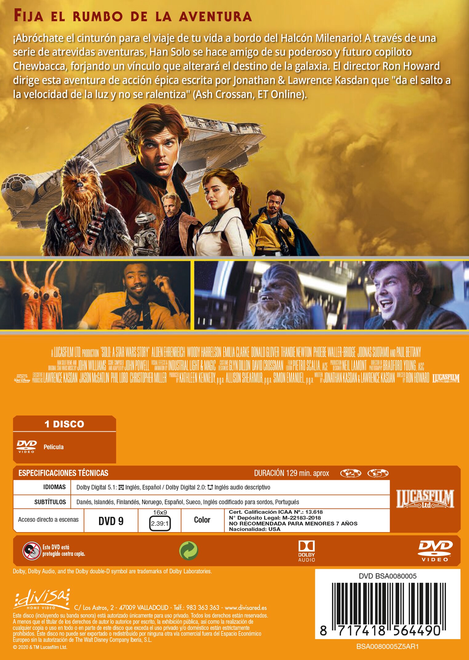 Han Solo. Una Historia de Star Wars (DVD) 2