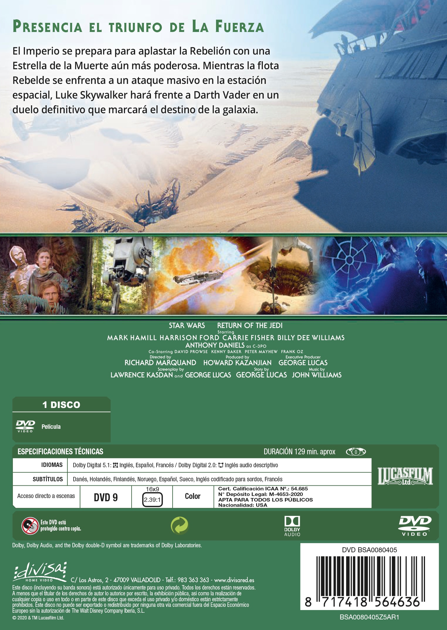 Star Wars. Episodio VI: El retorno del jedi (DVD) 2