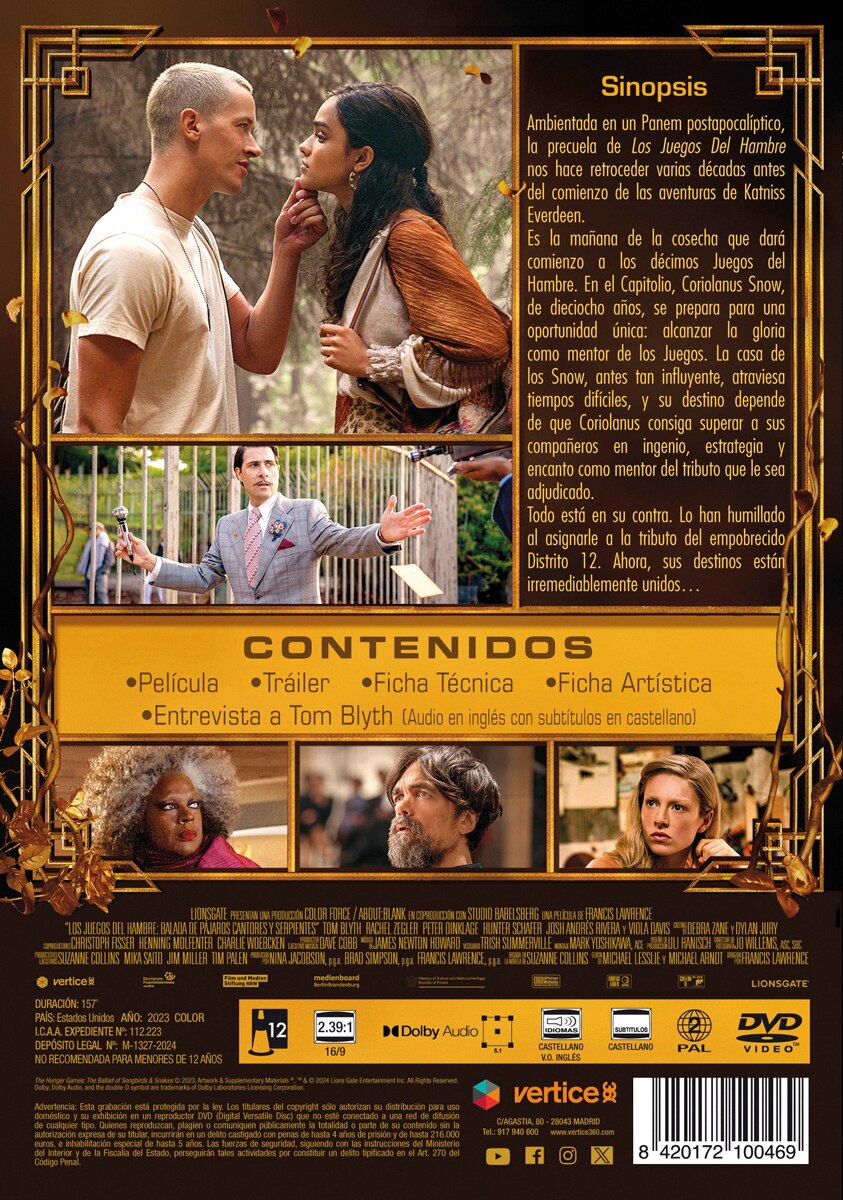Los juegos del hambre. Balada de pájaros cantores y serpientes (DVD) 3