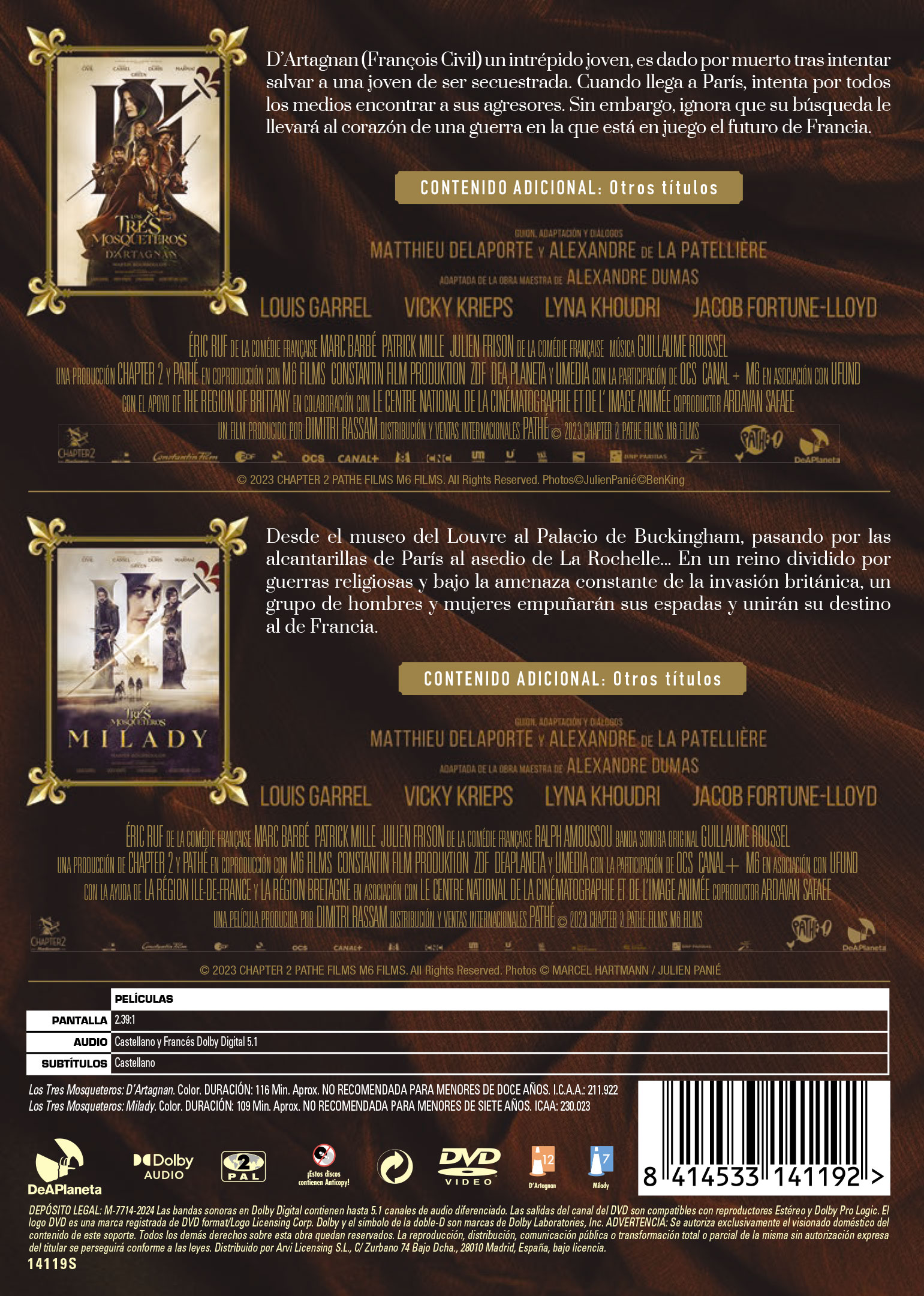 Pack Los tres mosqueteros 1-2 (DVD) 2