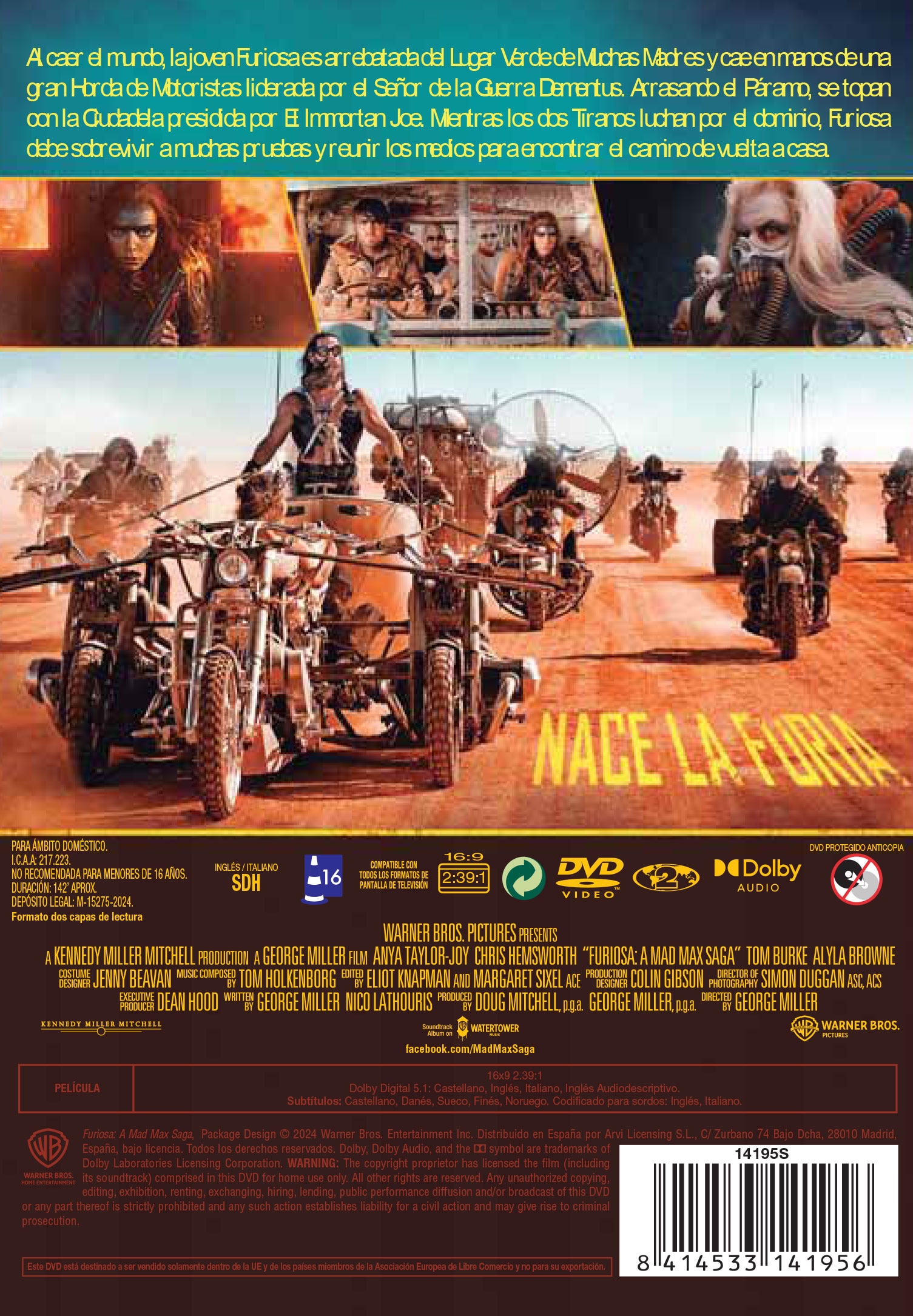 Imagen 0 de Furiosa: De la saga Mad Max (DVD)