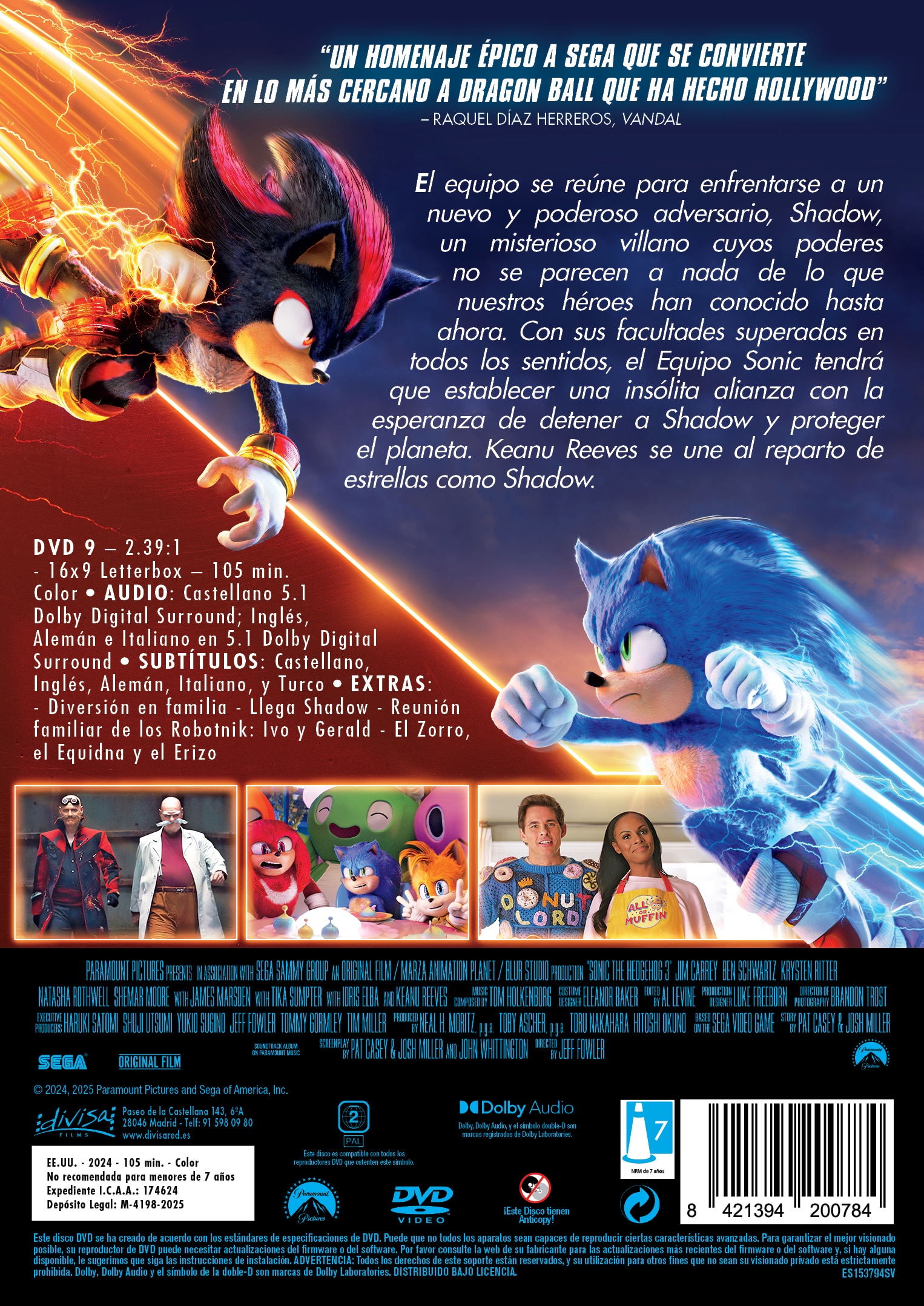 Sonic 3: la película (DVD) 2