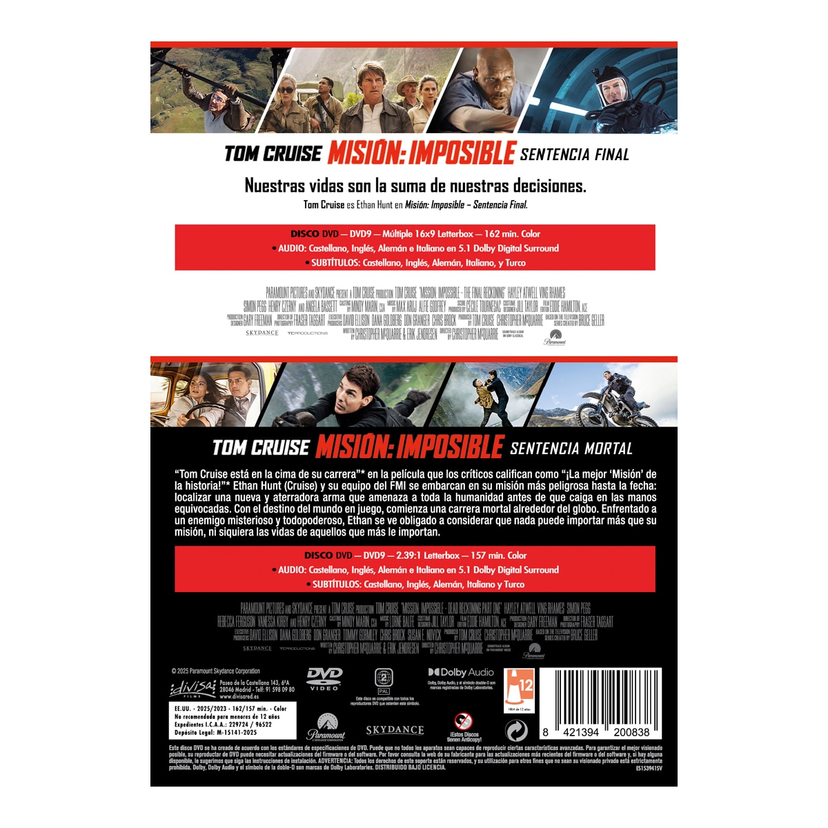 Pack Misión imposible: Sentencia mortal + Sentencia final (DVD) 2