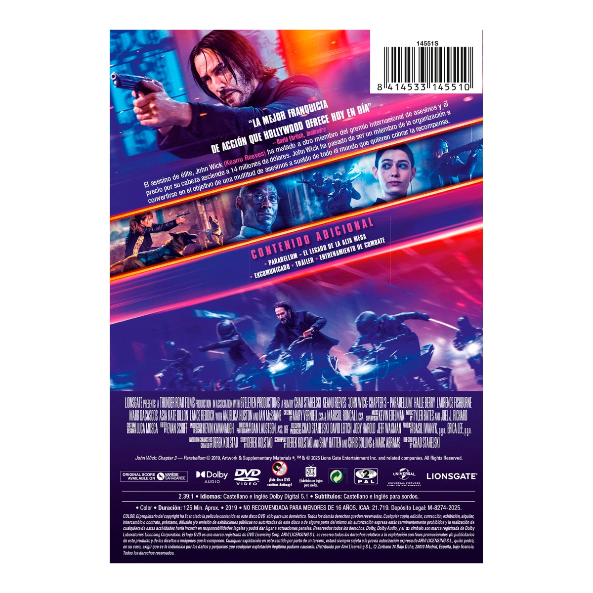 John Wick. Capitulo 3: Parabellum (DVD) 2