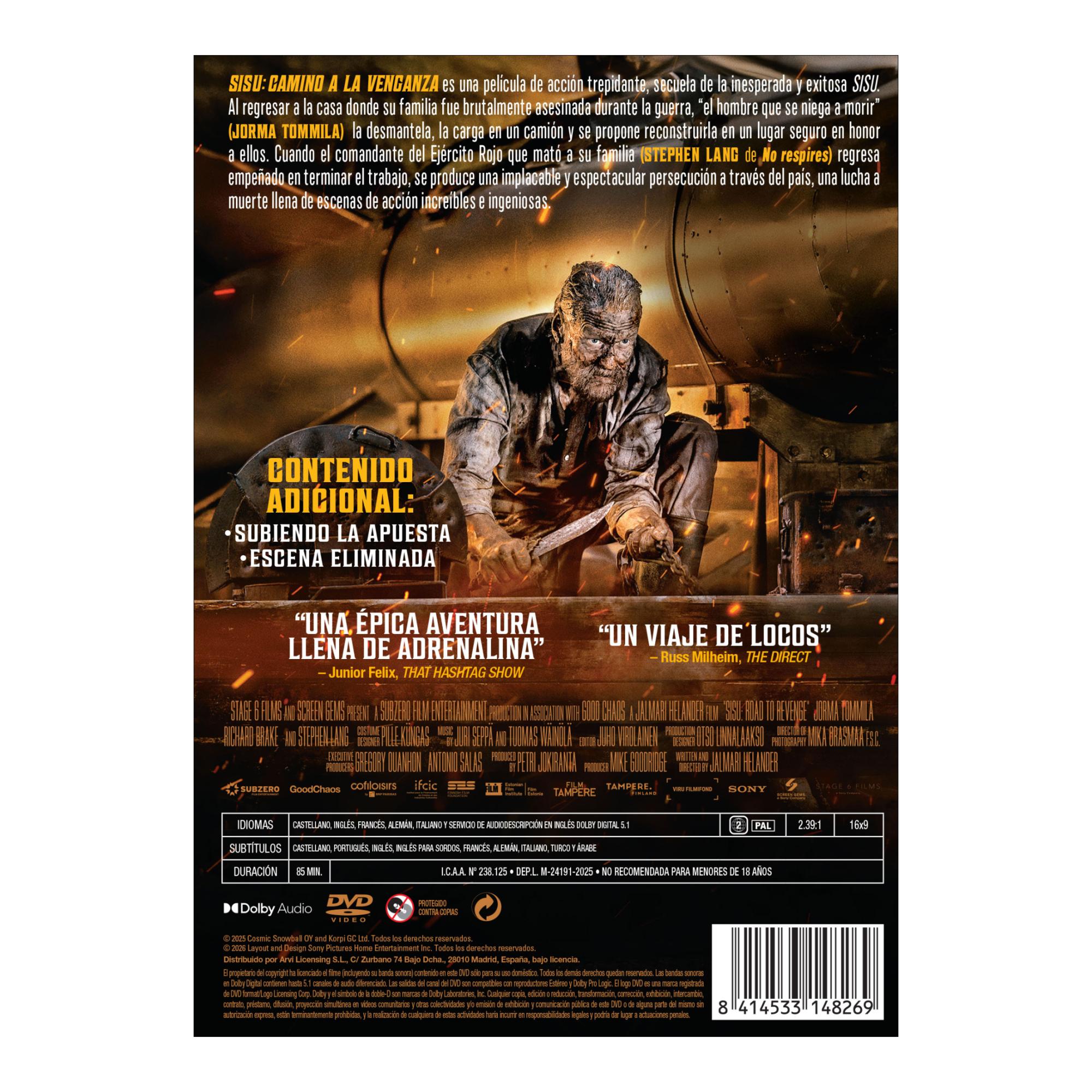Sisu: camino a la venganza (DVD) 2