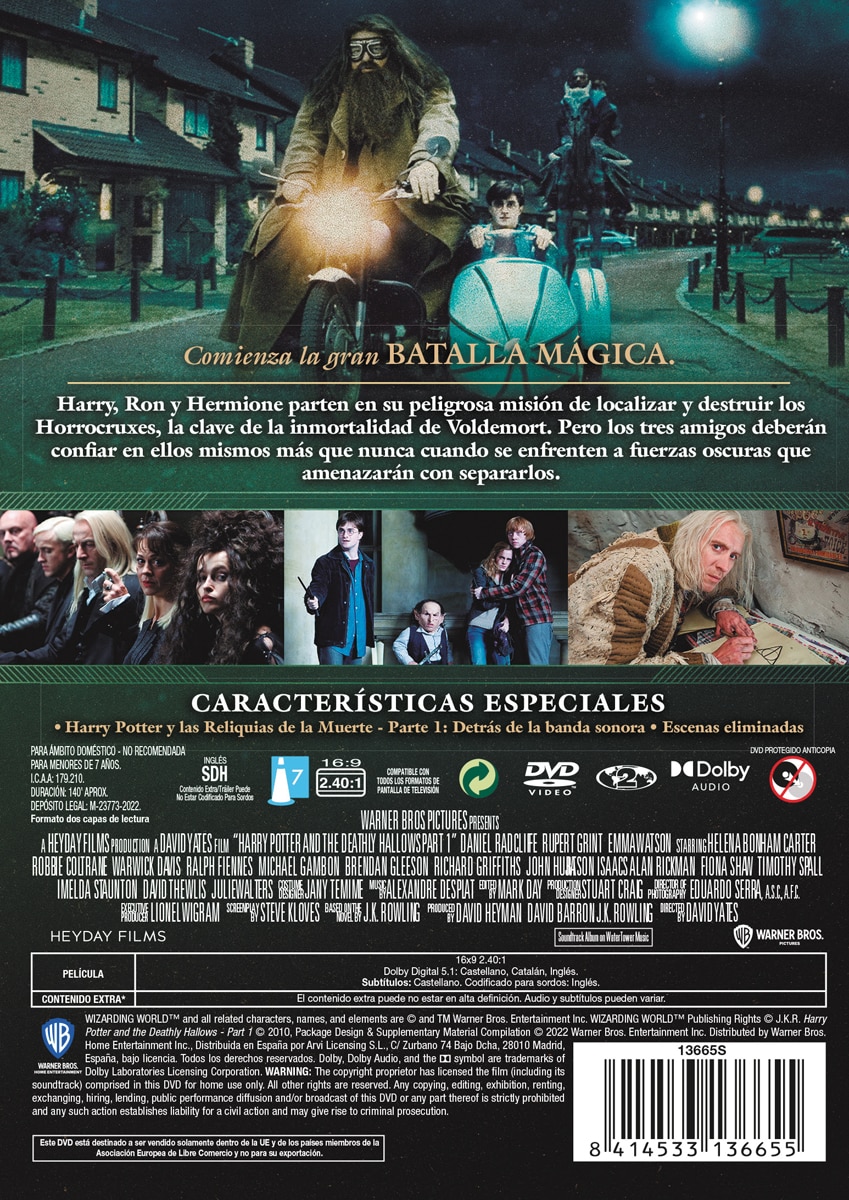 Harry Potter 7: Las reliquias de la muerte (Parte 1) (DVD) 2