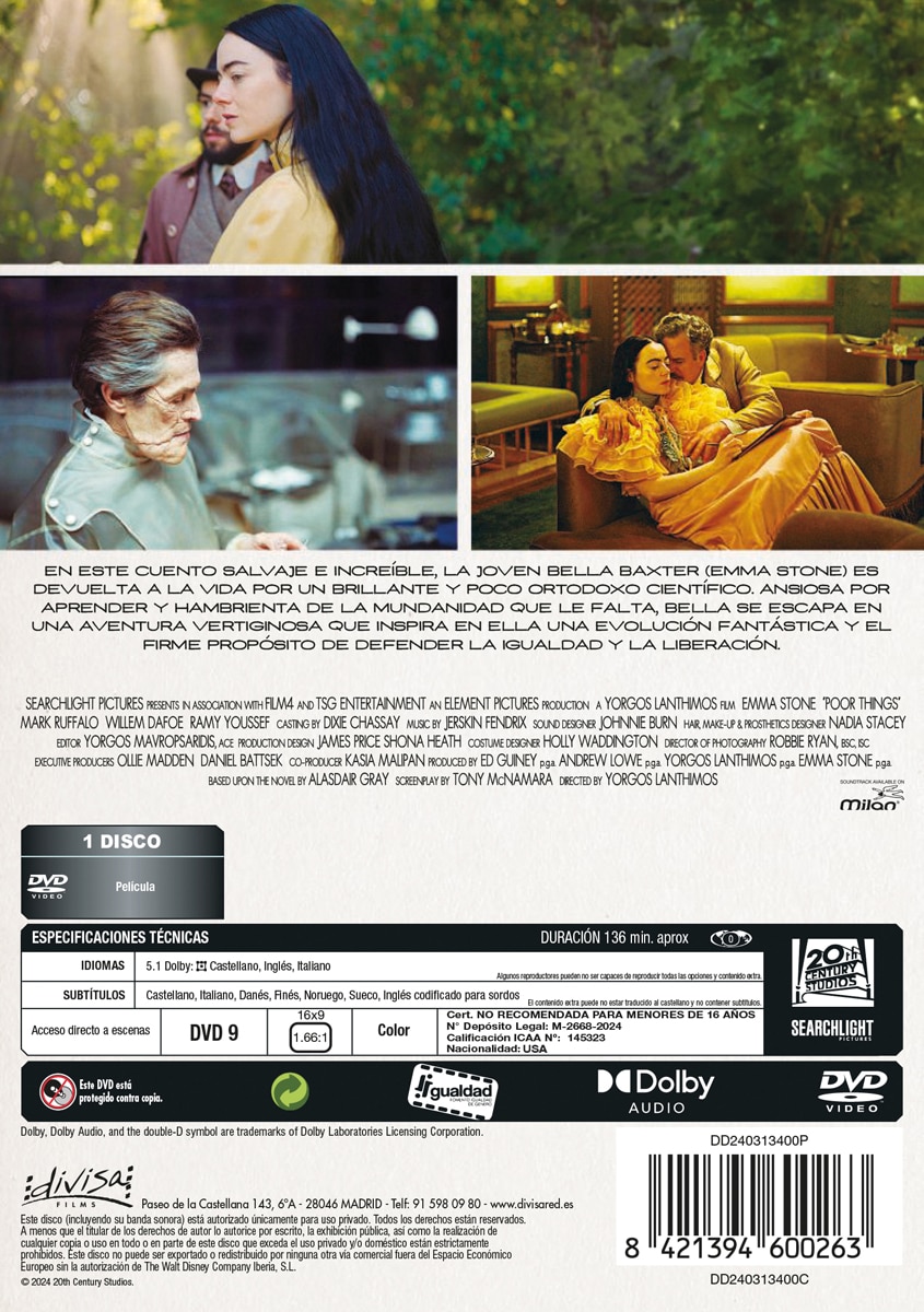 Pobres criaturas (DVD) 2
