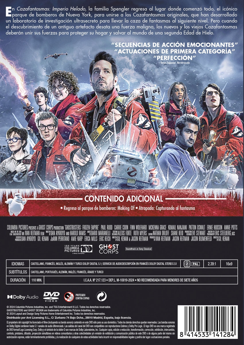 Cazafantasmas: Imperio helado (DVD) 2