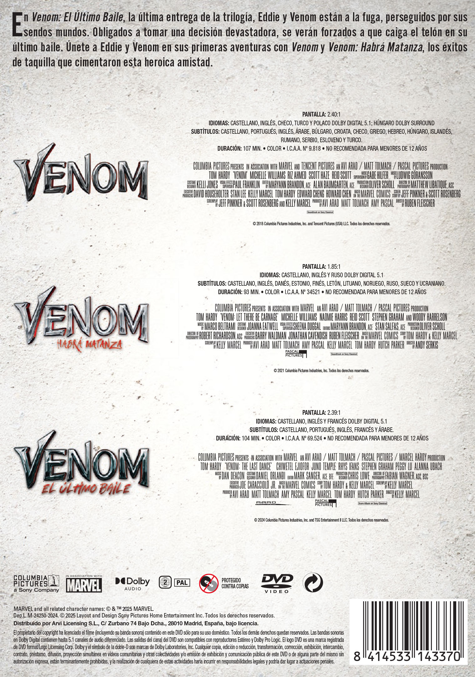 Venom 1-3 (DVD) 2