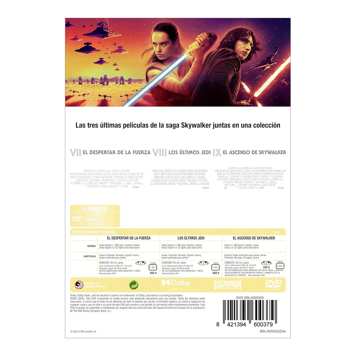 Star Wars: Episodios 7-9 (DVD) 2
