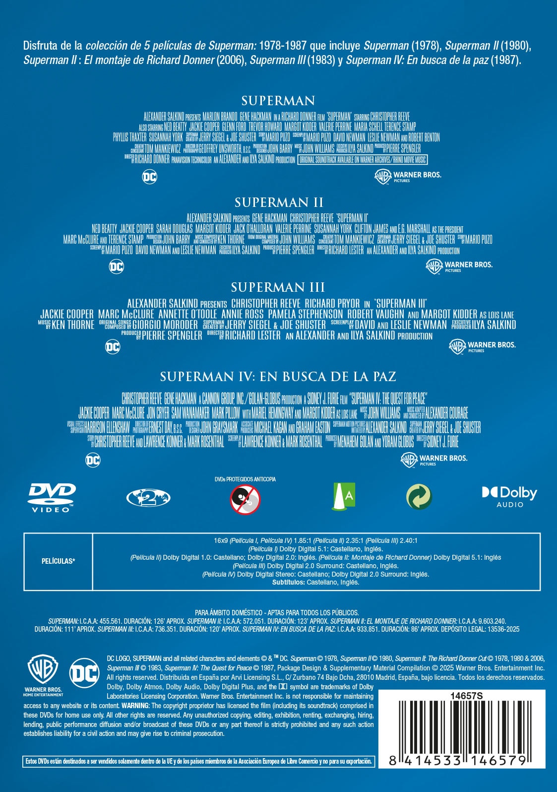 Pack Superman I - IV (DVD) 2