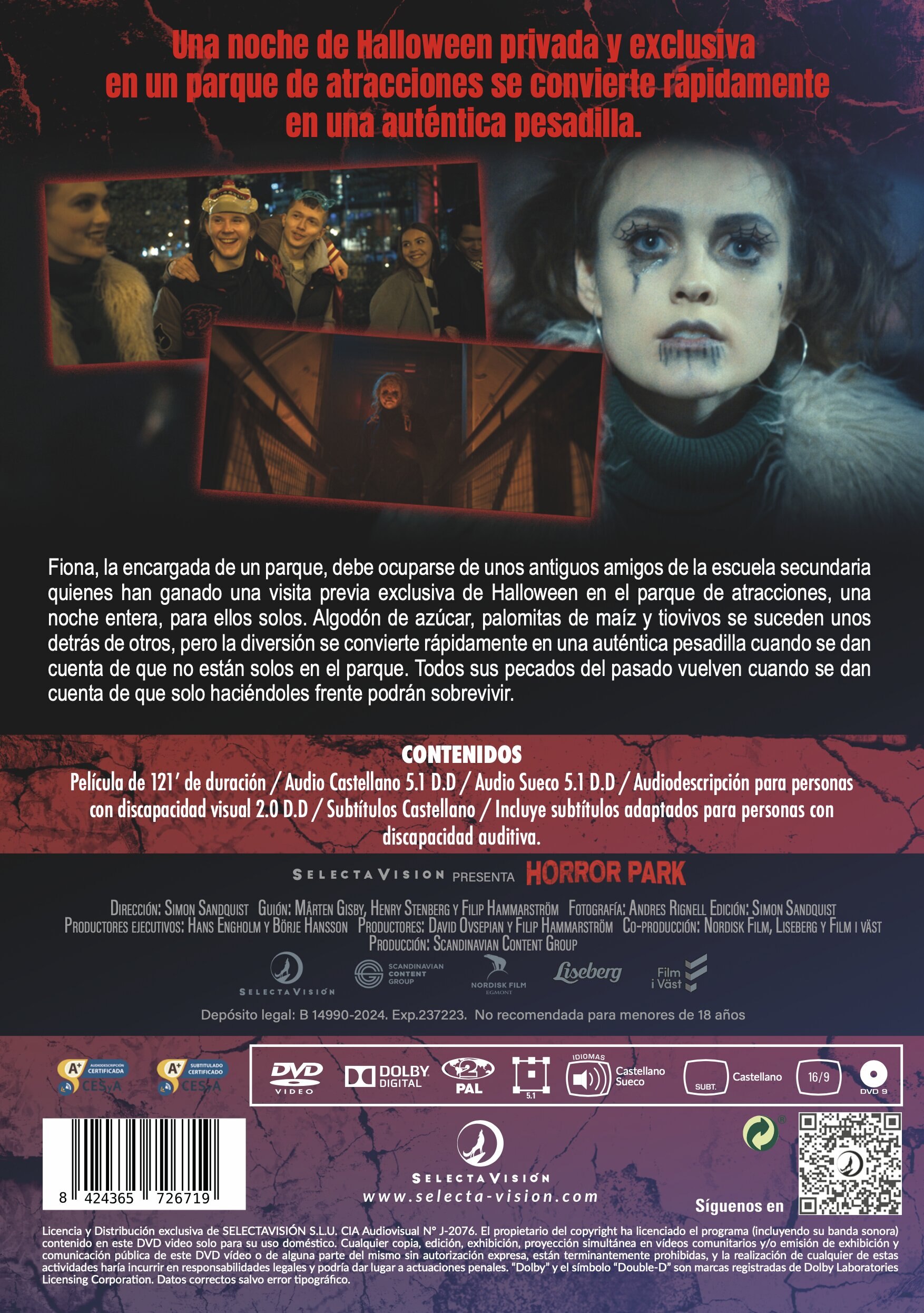 Horror park. Película (DVD) 3
