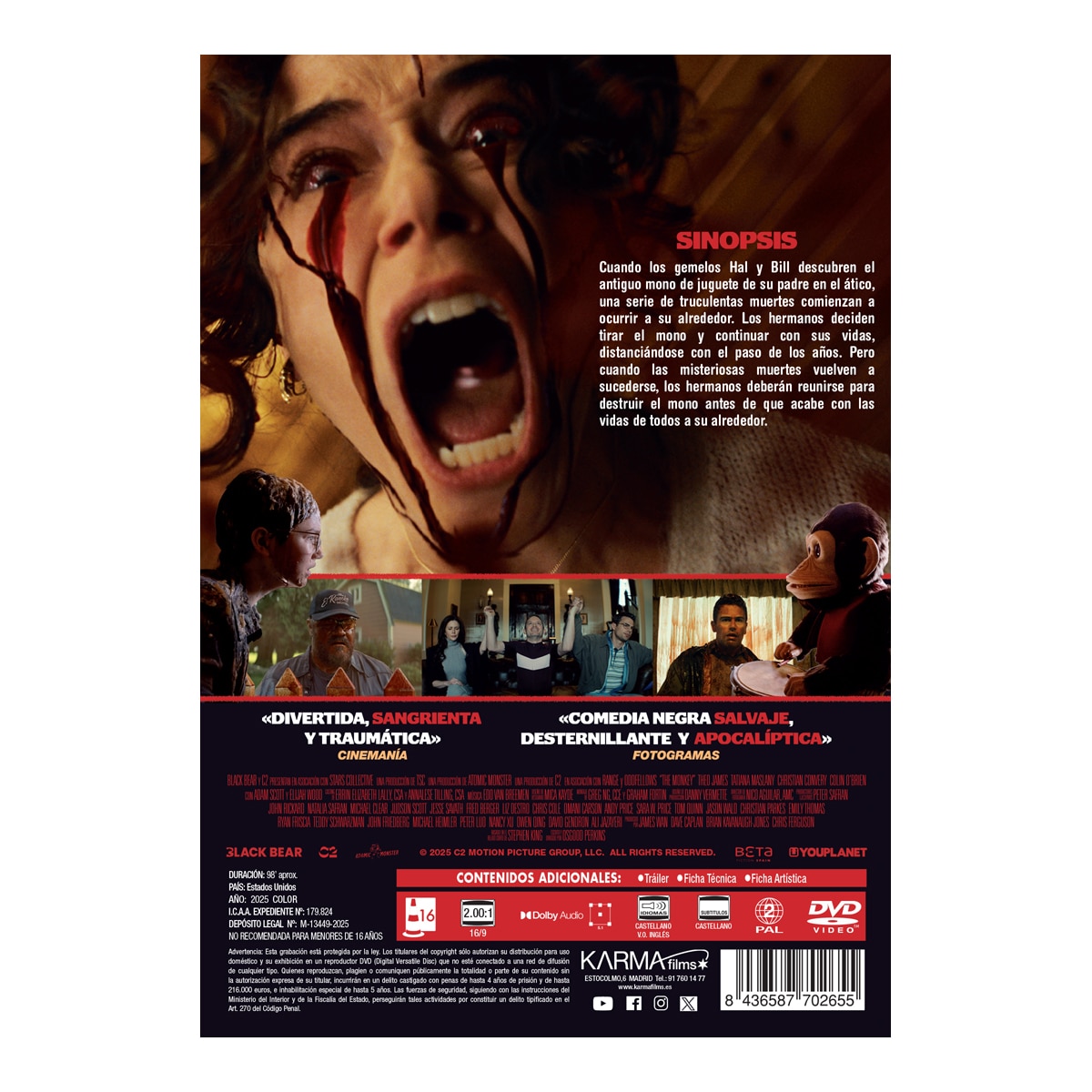 The monkey (DVD) · KARMA FILMS · El Corte Inglés