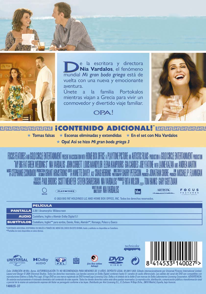 Mi gran boda griega 3 (DVD) 2