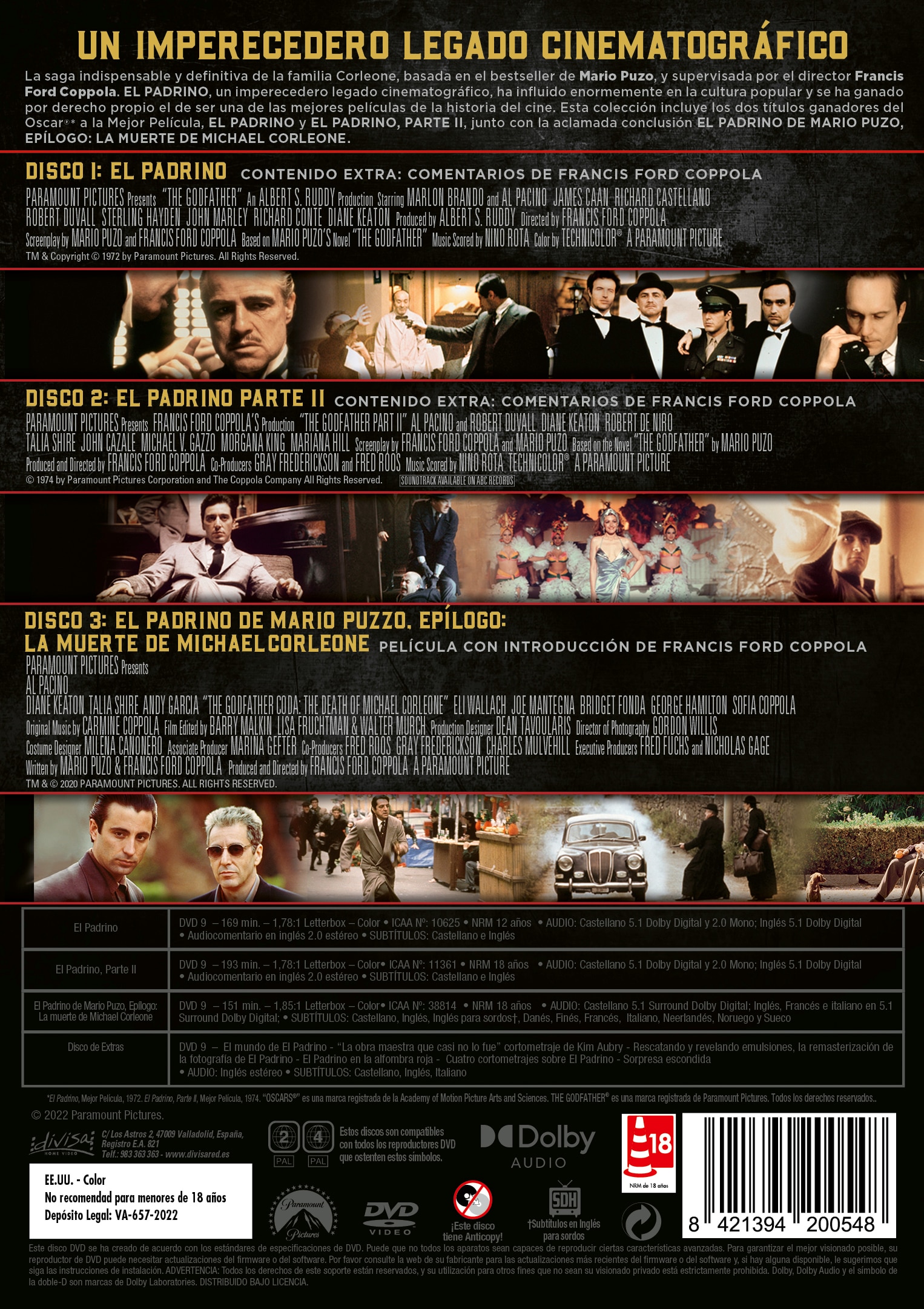El padrino: Trilogía 50 aniversario (DVD) 2
