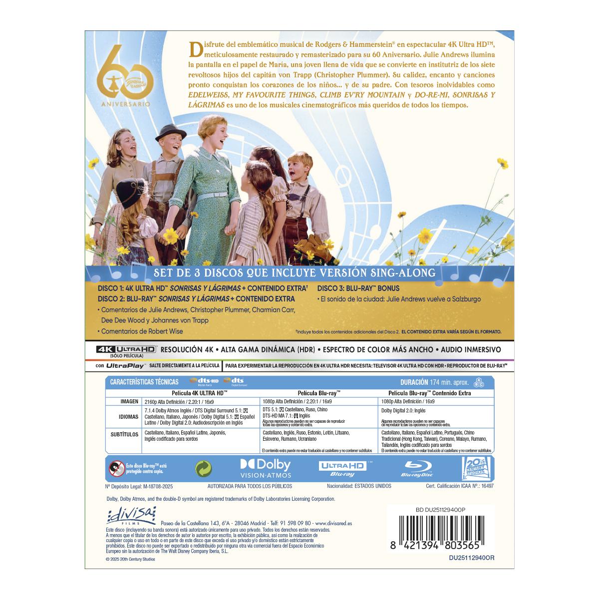 Sonrisas y lágrimas (Edición Coleccionista 60 Aniversario) (4K Ultra HD + Blu-Ray) 3