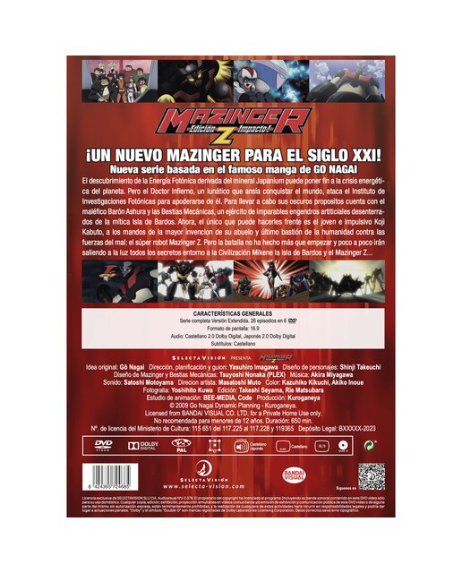 Mazinger Edición Z Impacto! (DVD) · SELECTA VISION · El Corte Inglés