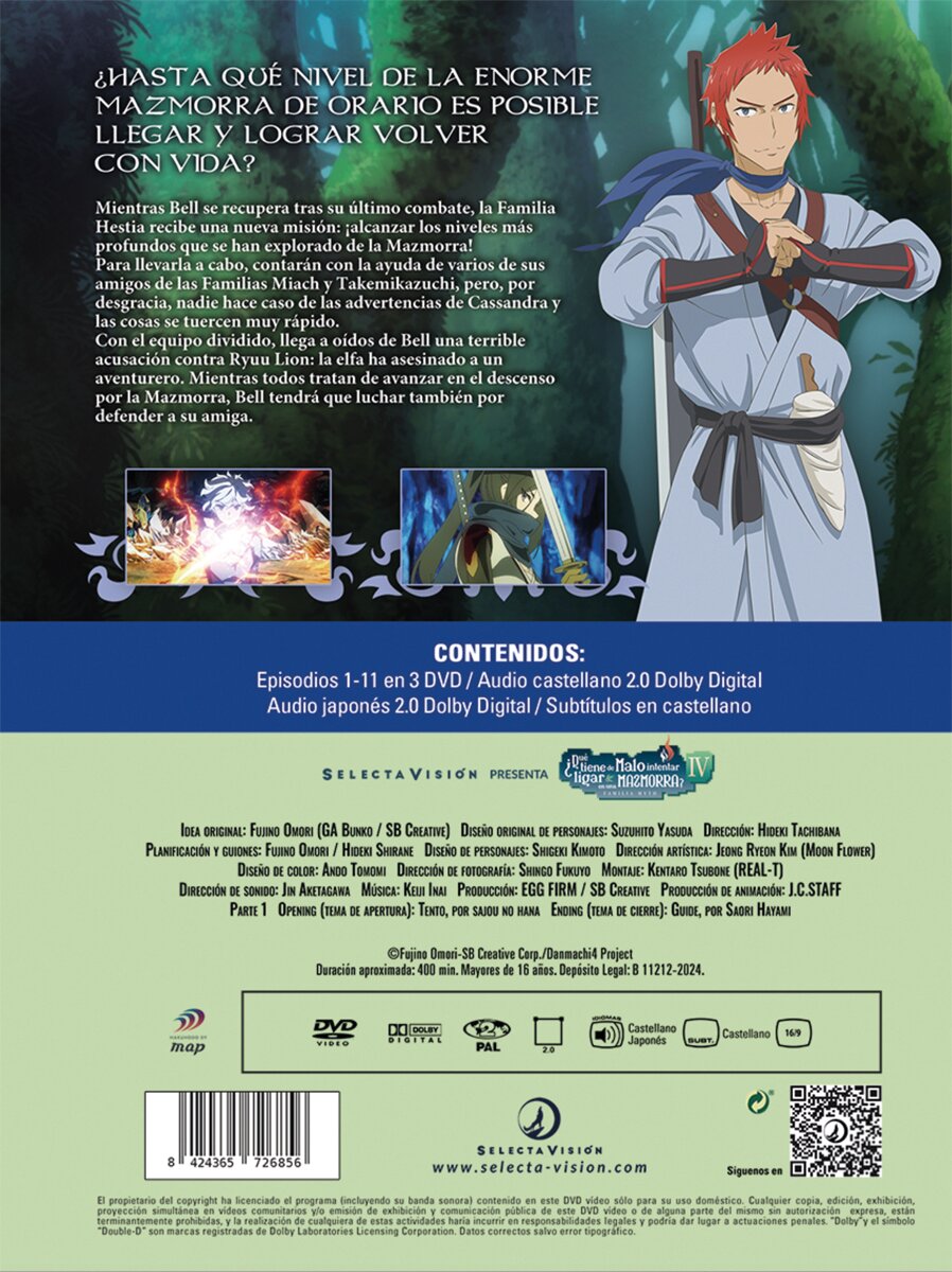 Danmachi. 4ª Temporada parte 1 (DVD) 3