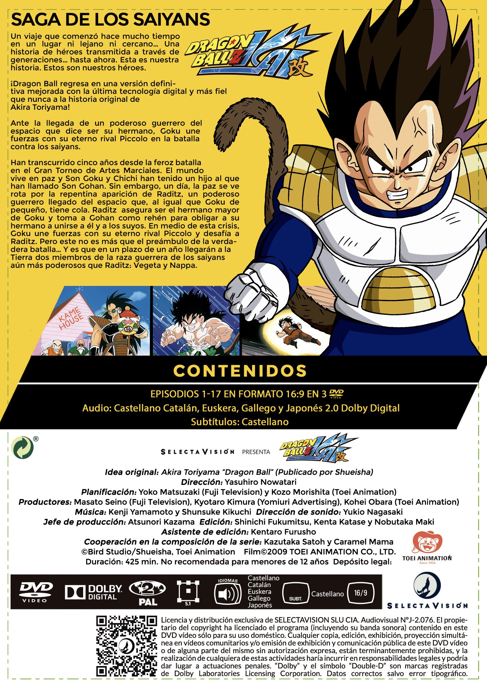 Dragon Ball Z kai box 1. Episodios 1 a 17 (DVD) · SELECTA VISION