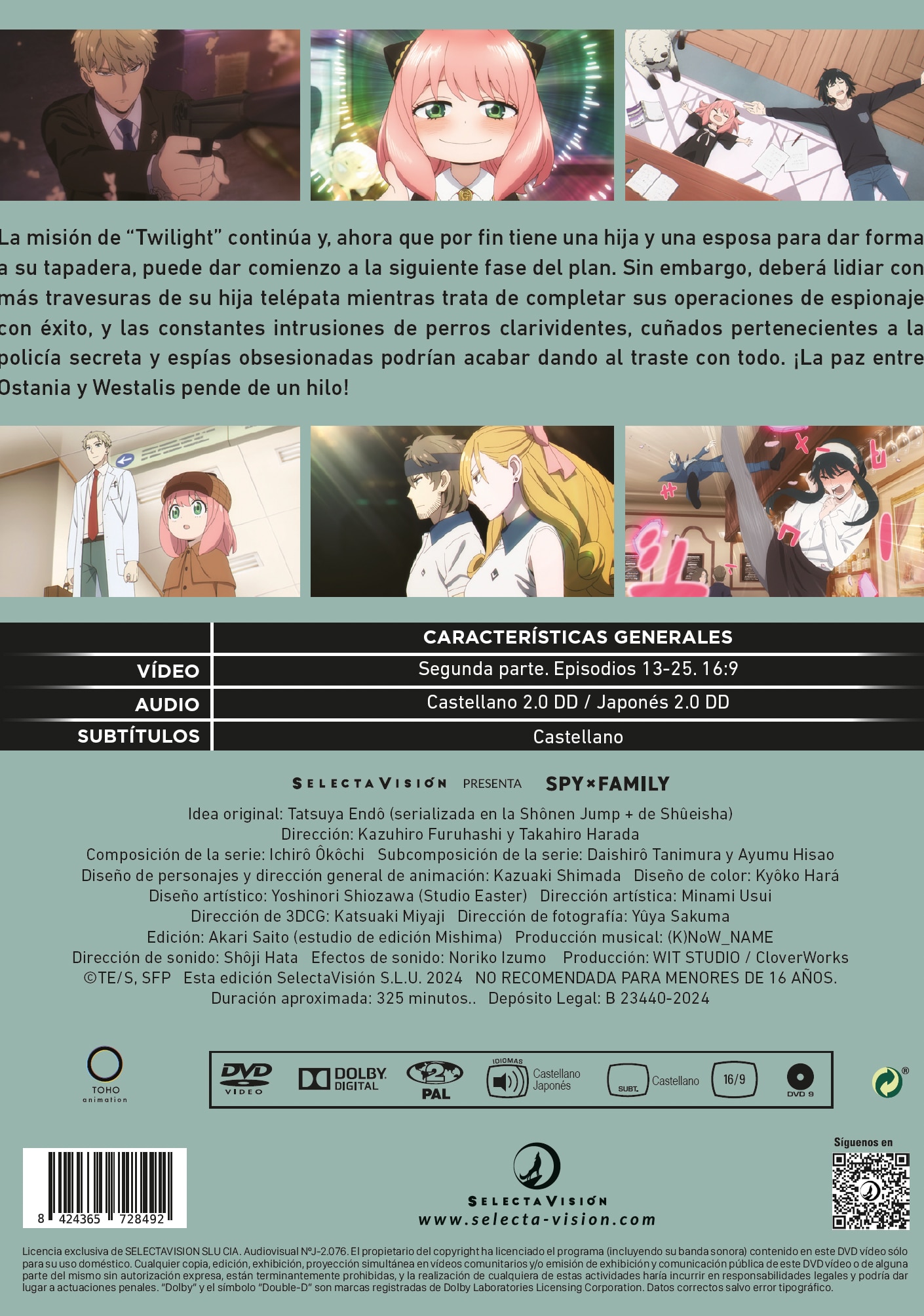 Spy family Temporada 1 parte 2 episodios 13 a 25 (DVD) 3