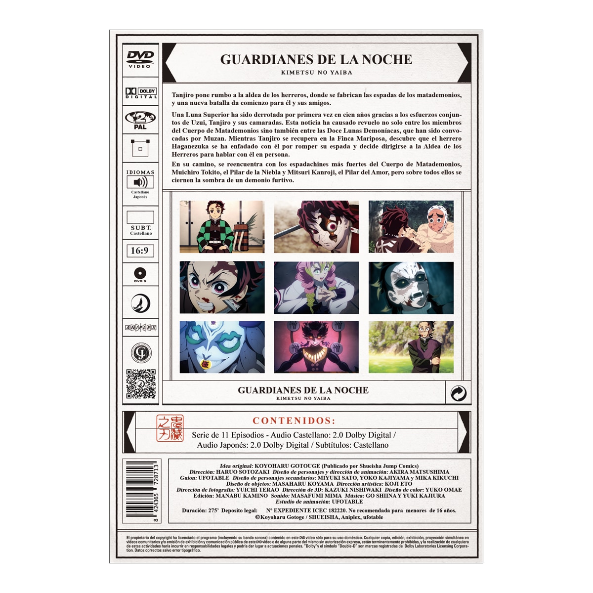 Guardianes de la noche: kimetsu no yaiba temporada 3. Arco de la aldea de los herreros. episodios 1 a 11 (DVD) 1