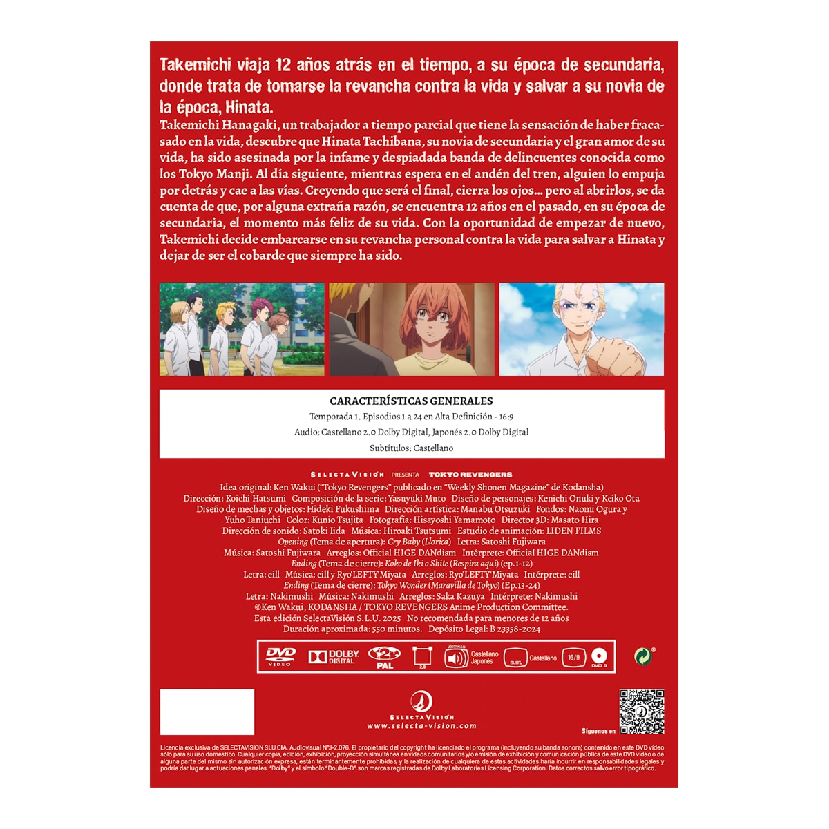 Tokyo Revengers temporada 1. Episodios 1 a 24 (DVD) 3